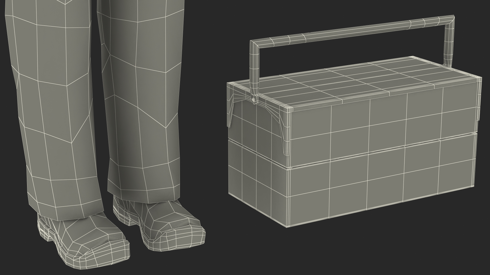 3D Light Skin Black Locksmith Rigged model