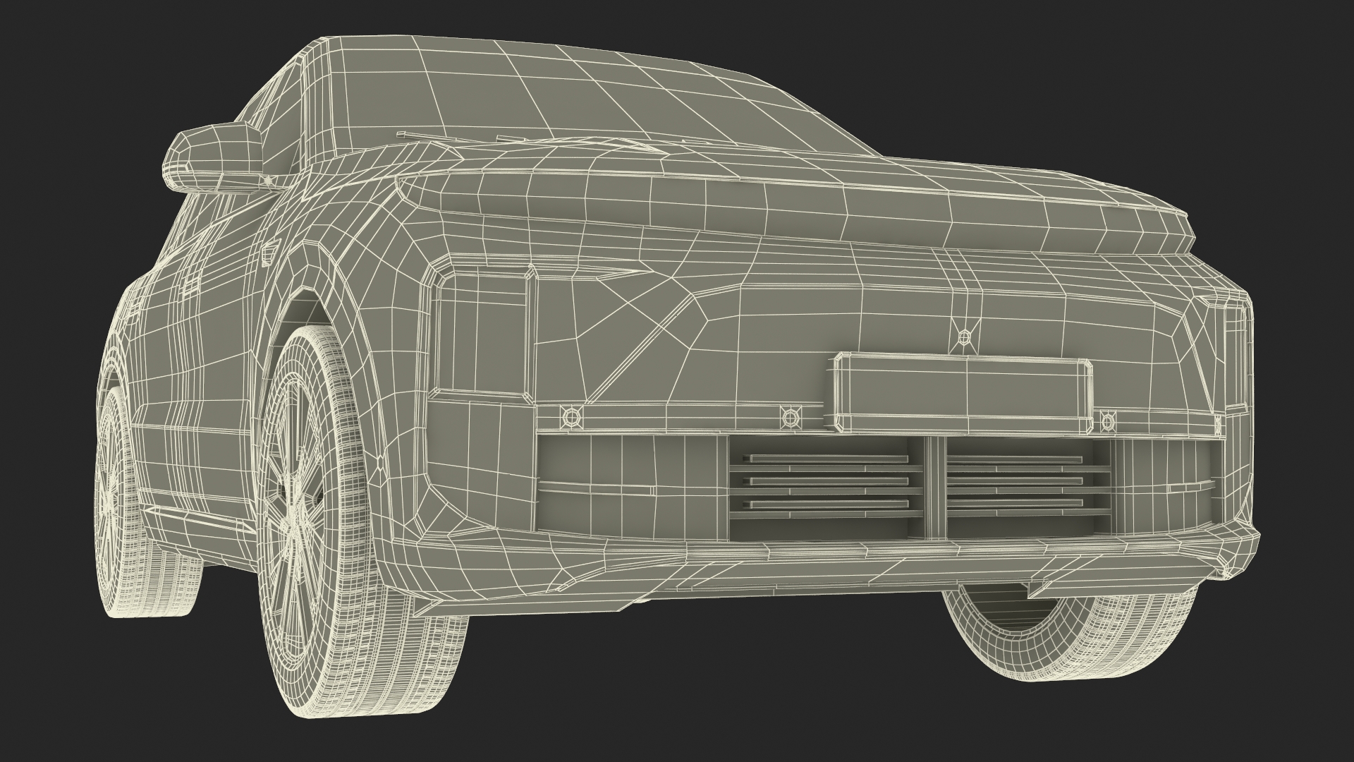 3D CUV Obsidian Black model