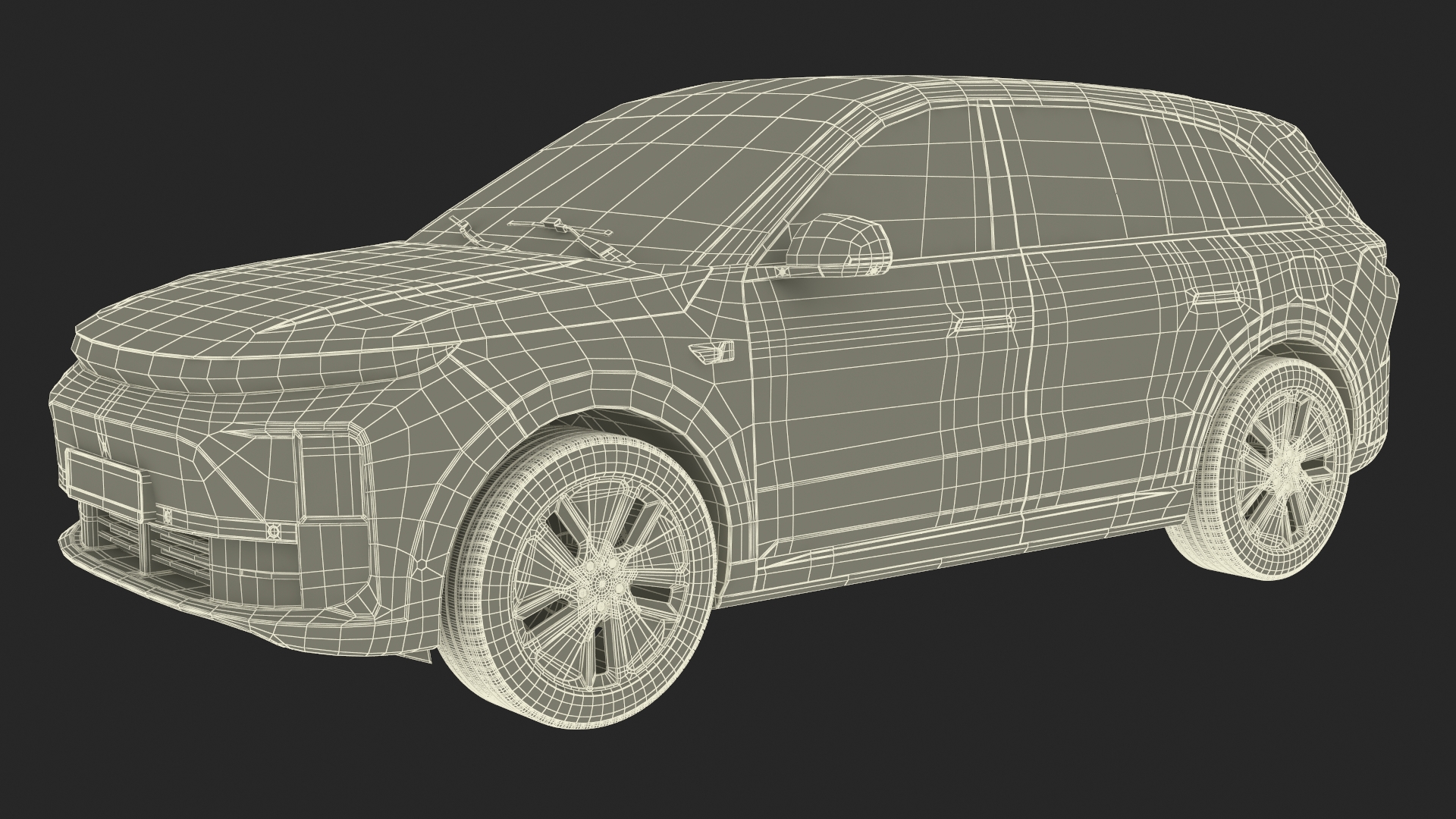3D CUV Obsidian Black model