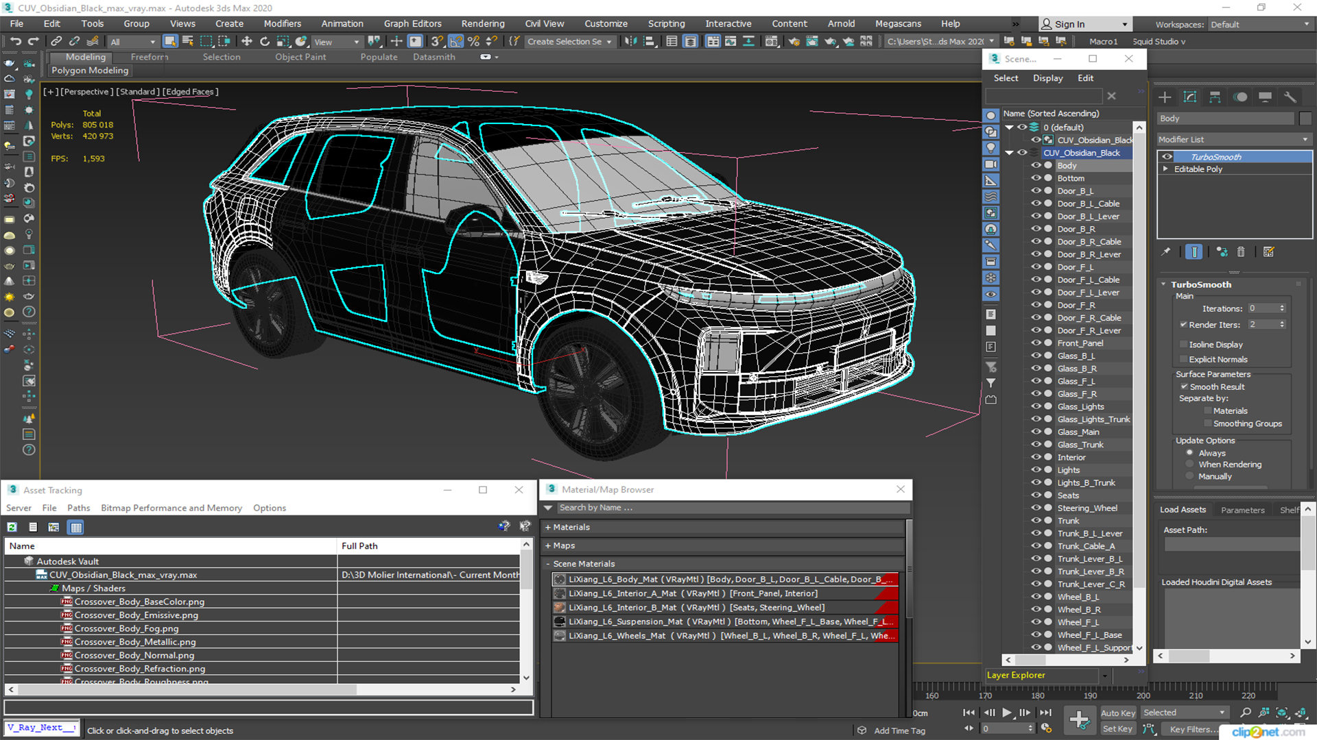 3D CUV Obsidian Black model