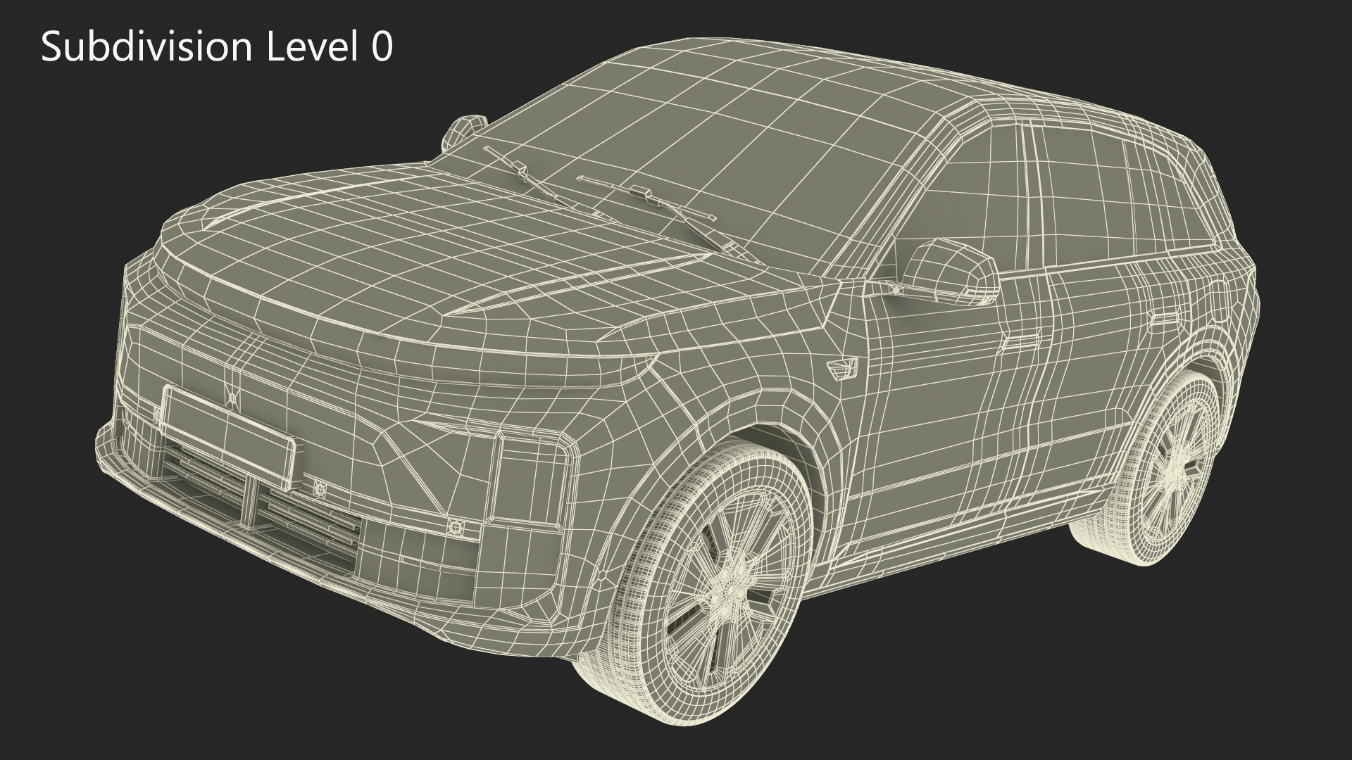 3D CUV Obsidian Black model