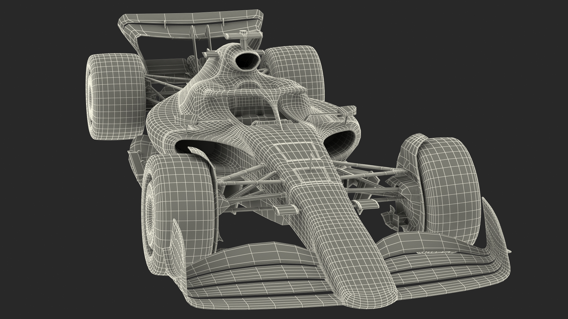 3D Open Wheel Racing Car