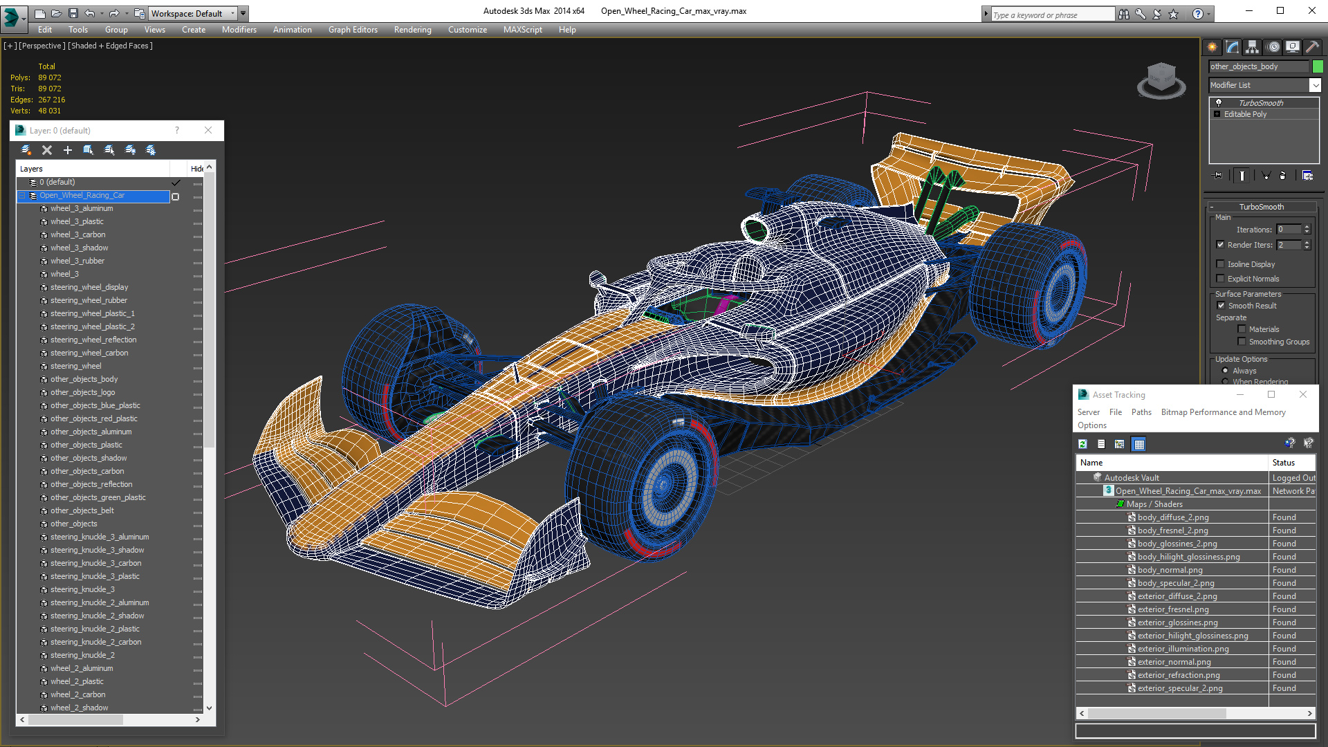 3D Open Wheel Racing Car