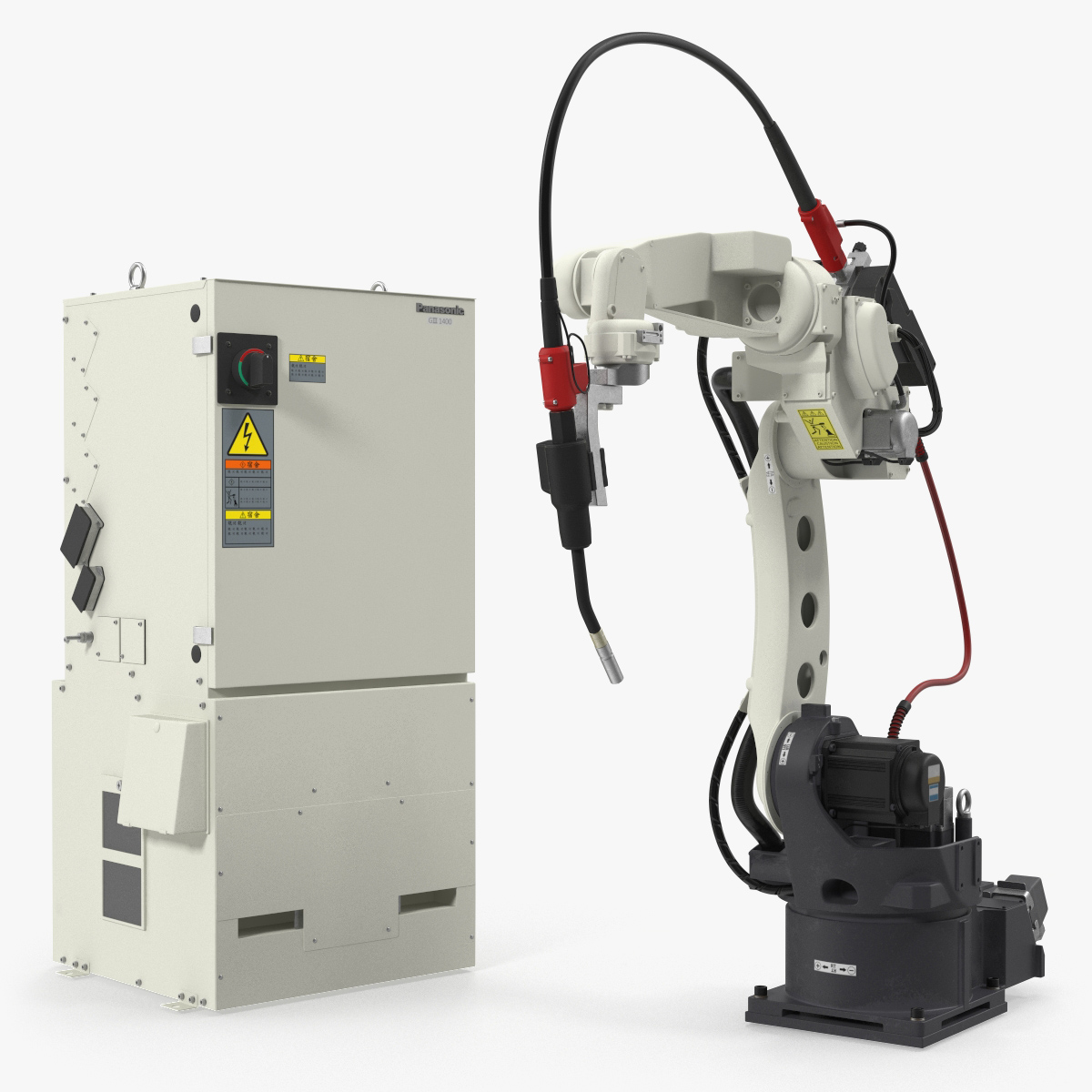 Welding Robot Panasonic TM1400 with Power Supply 3D Model, view 3