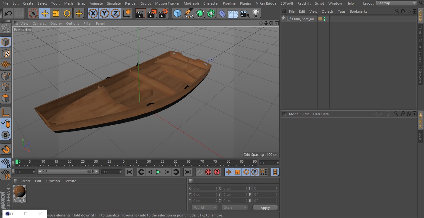 Pram Boat 3D model