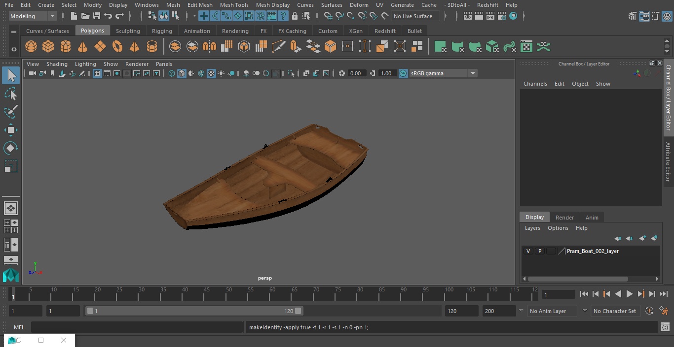 Pram Boat 3D model