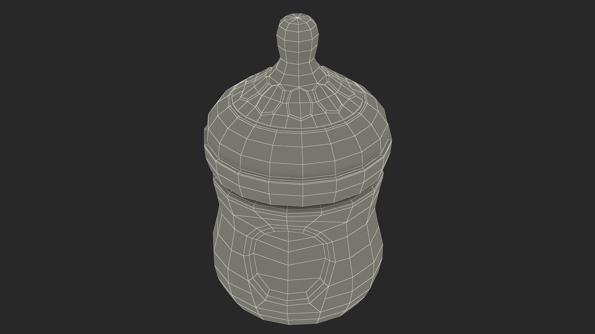 Baby Bottle with Milk and Nipple 3D