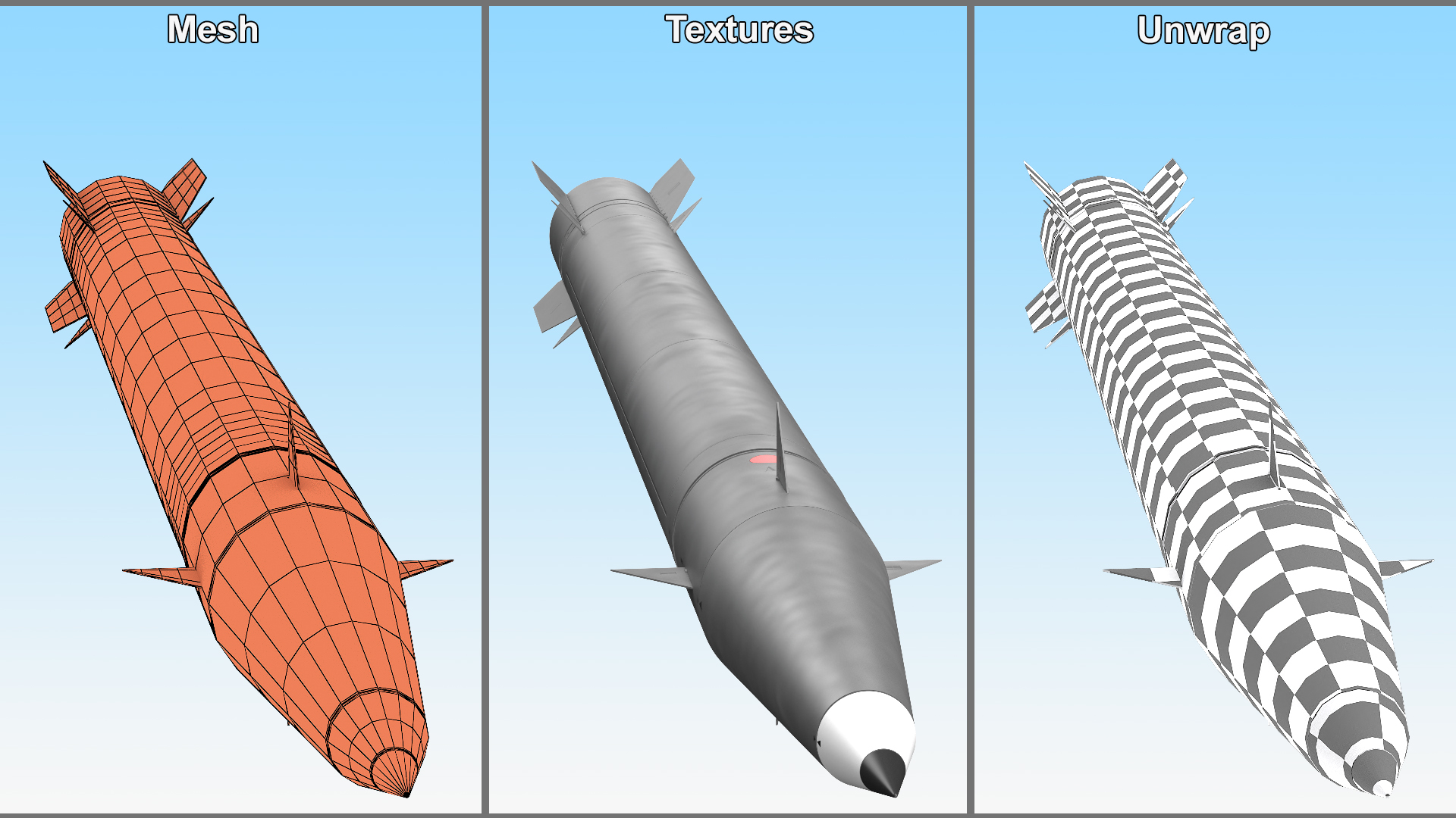 Generic Military Missile 3D model