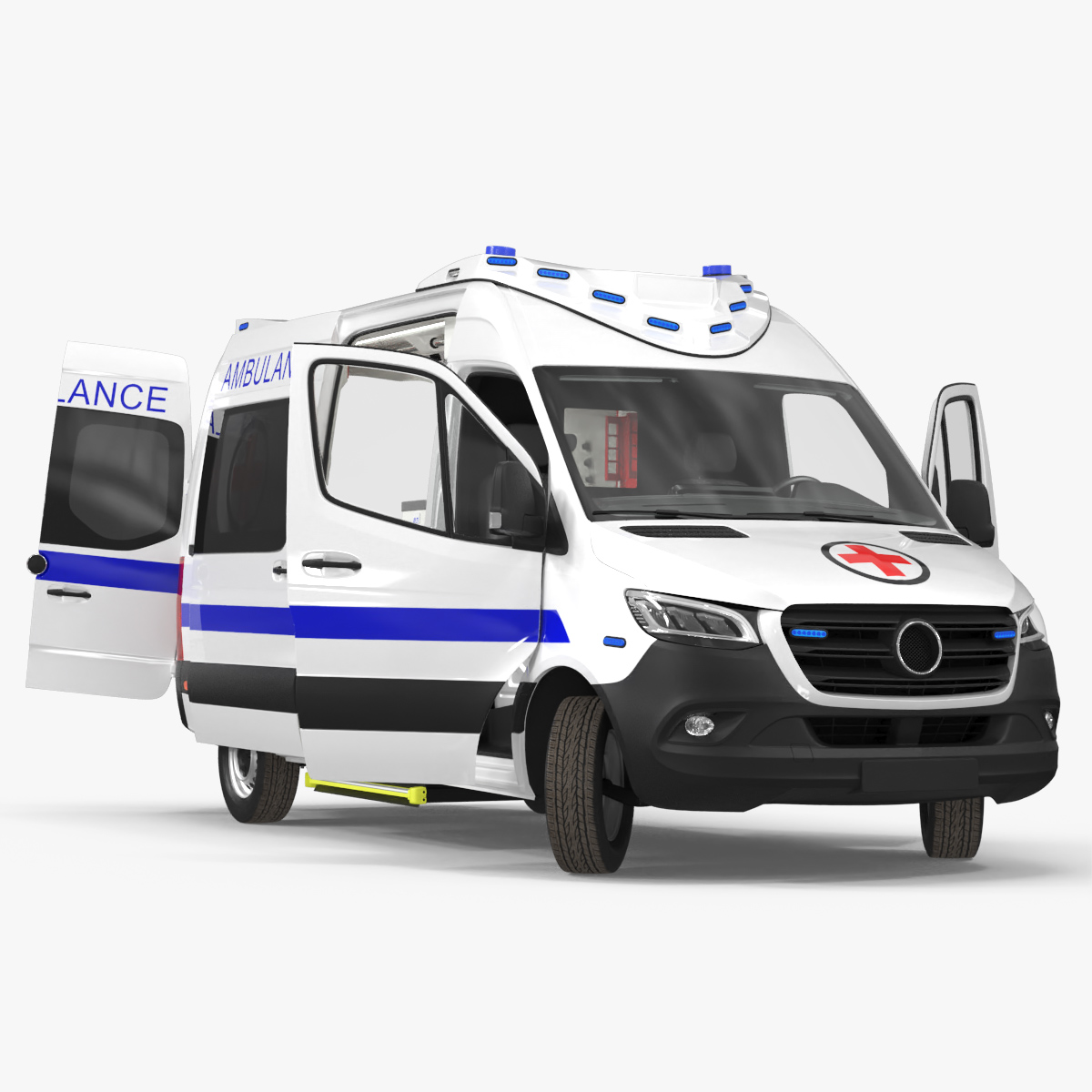 Ambulance Van Standard Rigged