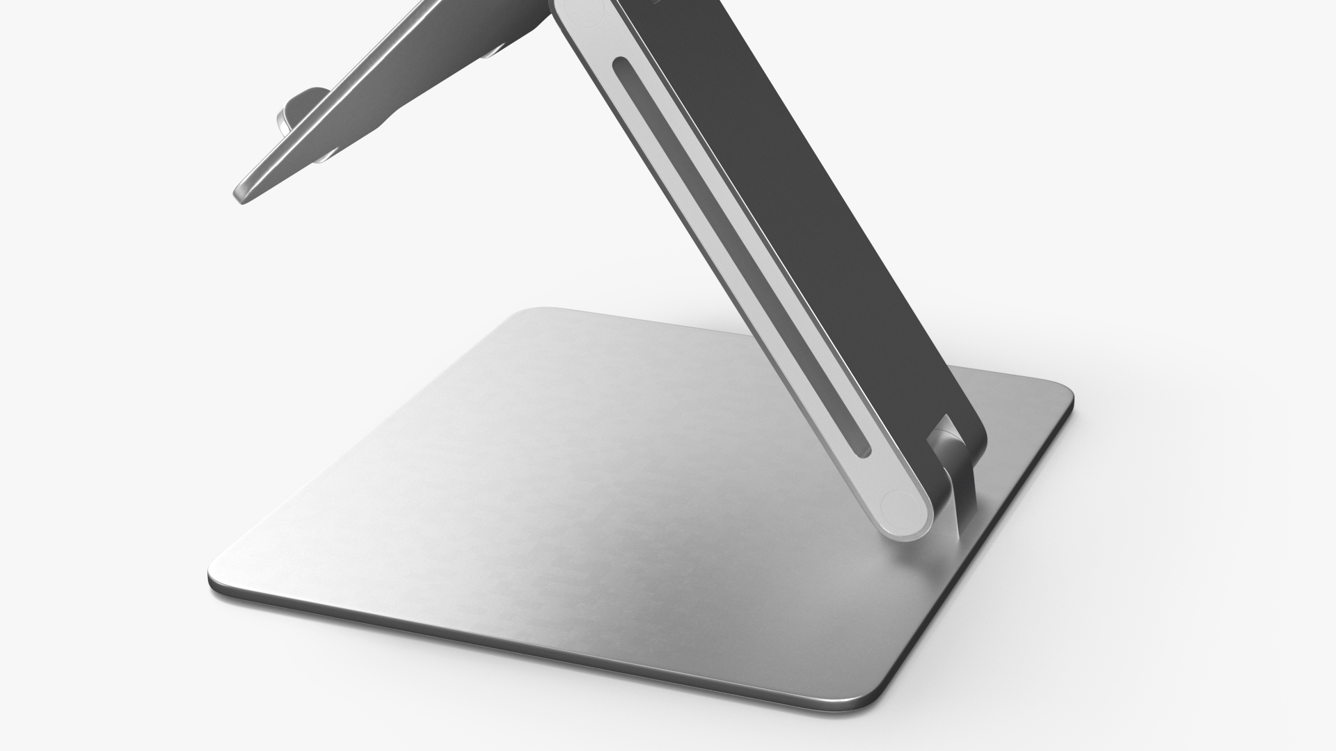 Adjustable Notebook Riser Holder Silver 3D model