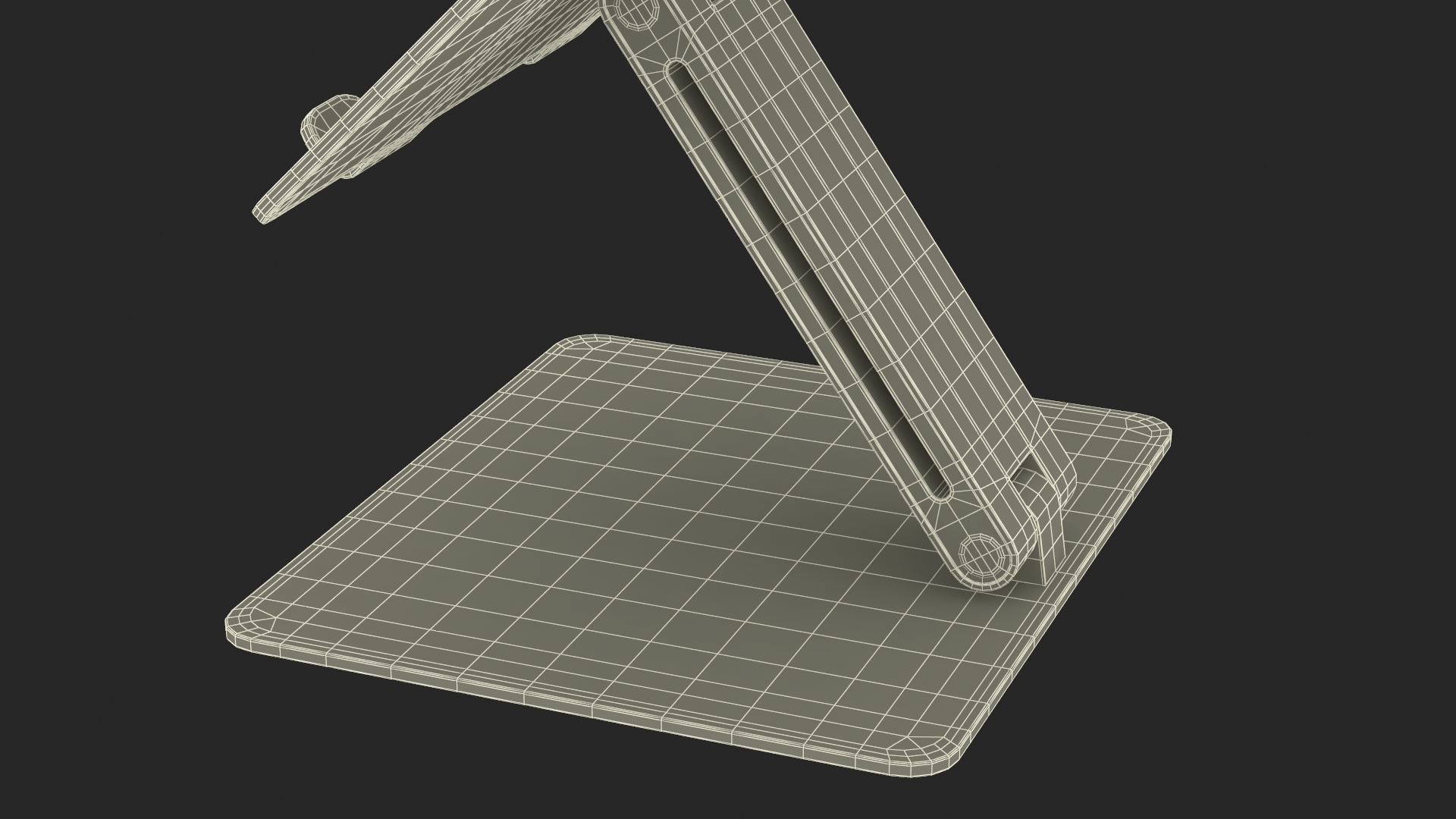 Adjustable Notebook Riser Holder Silver 3D model