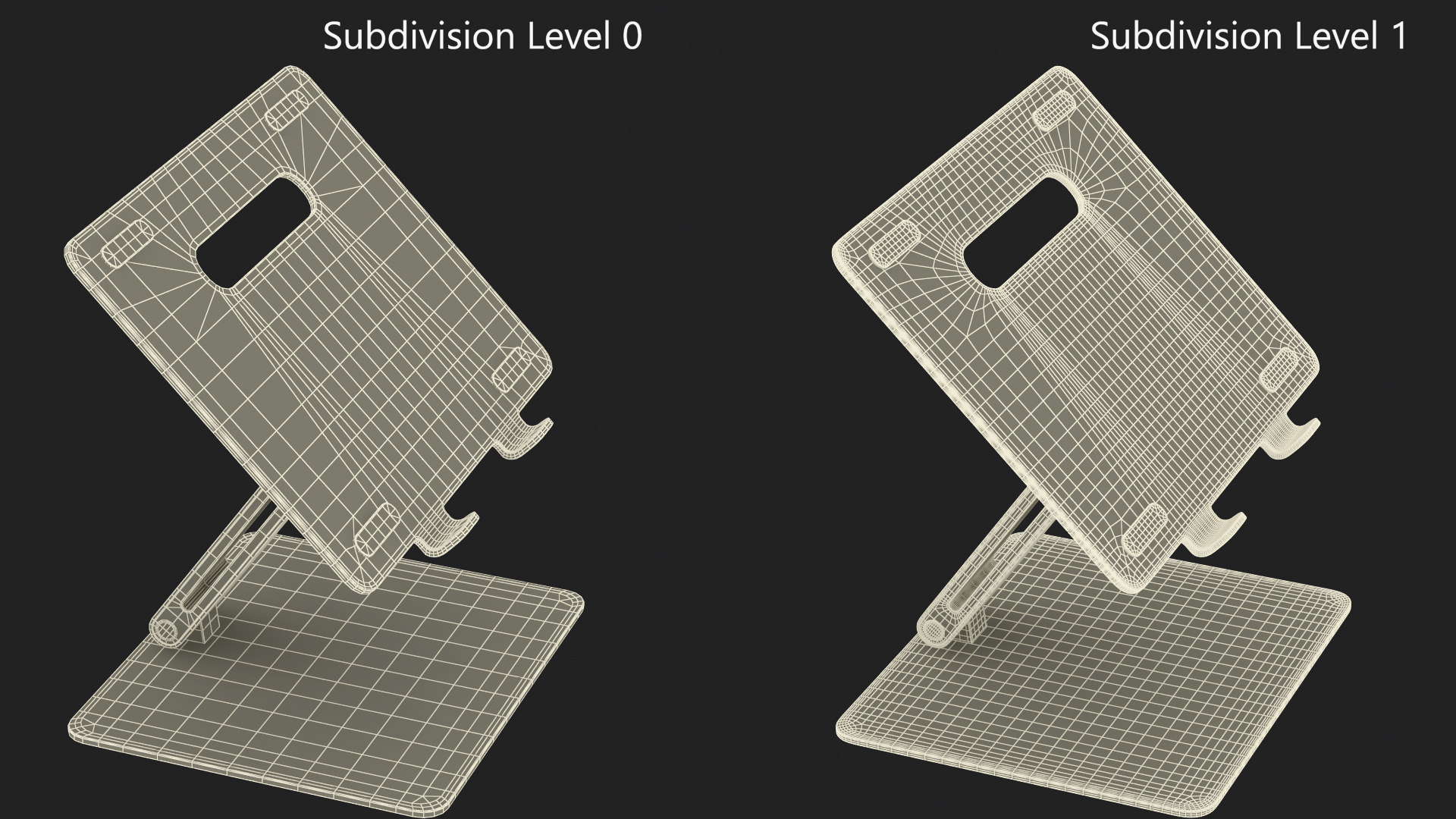 Adjustable Notebook Riser Holder Silver 3D model