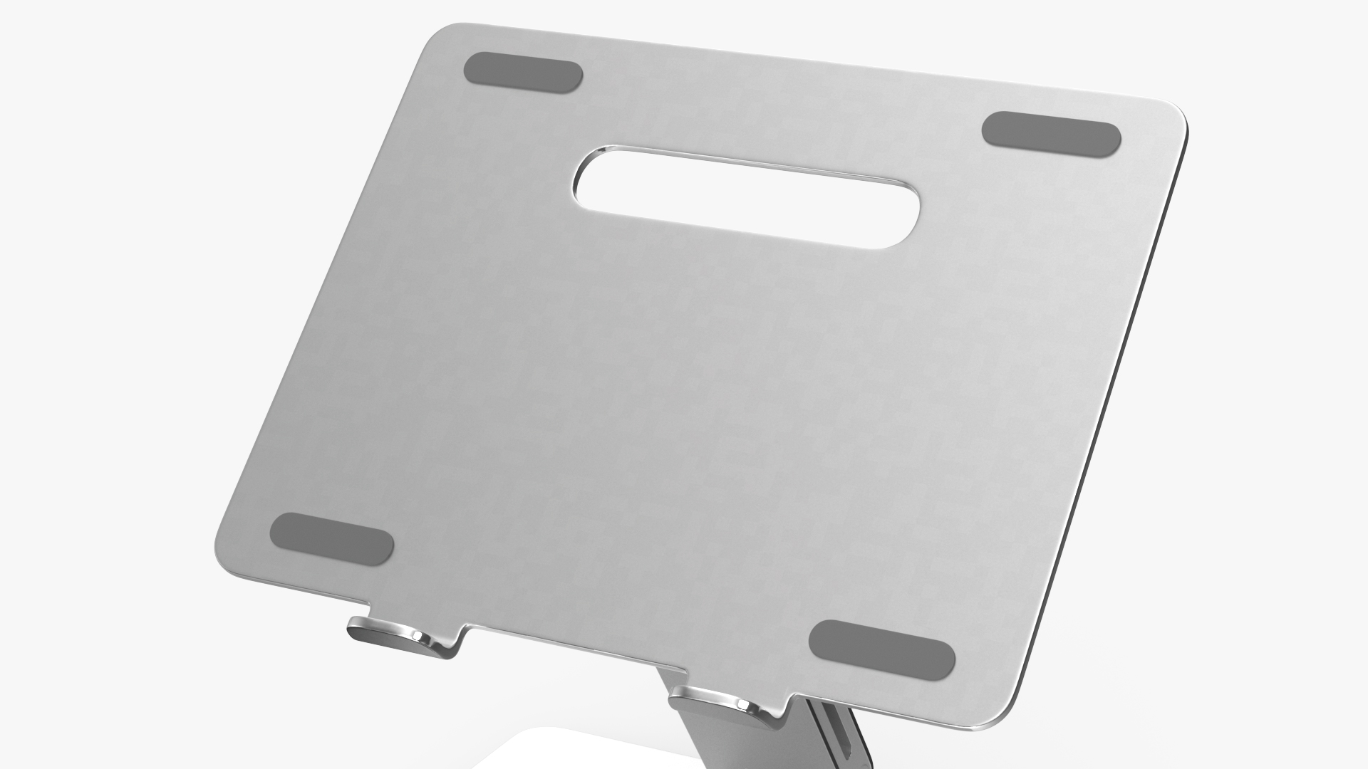 Adjustable Notebook Riser Holder Silver 3D model