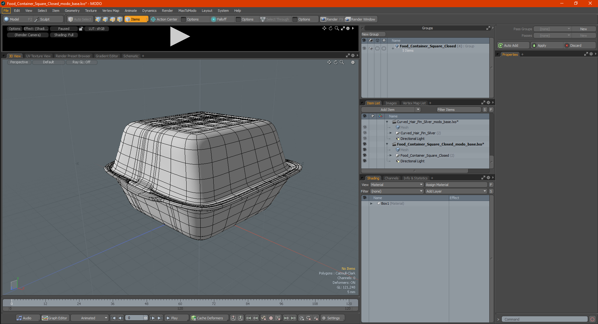 3D Food Container Square Closed model