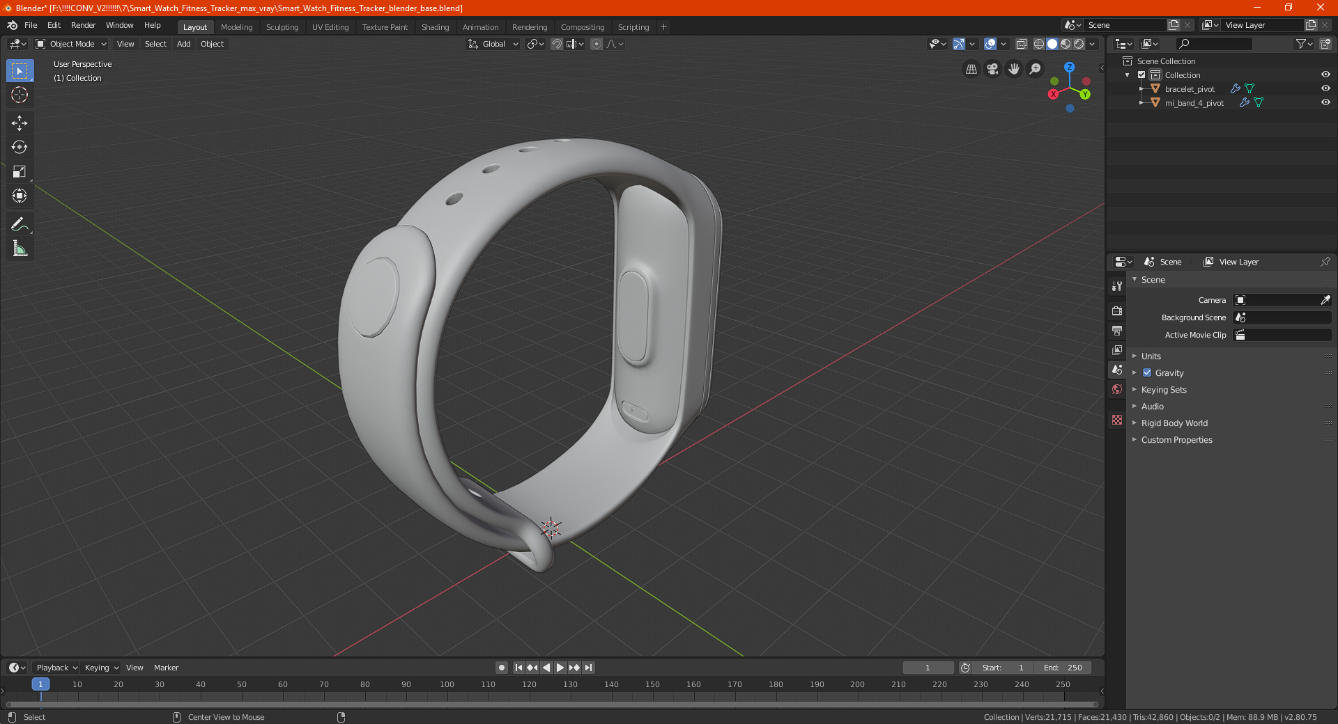 Smart Watch Fitness Tracker 3D