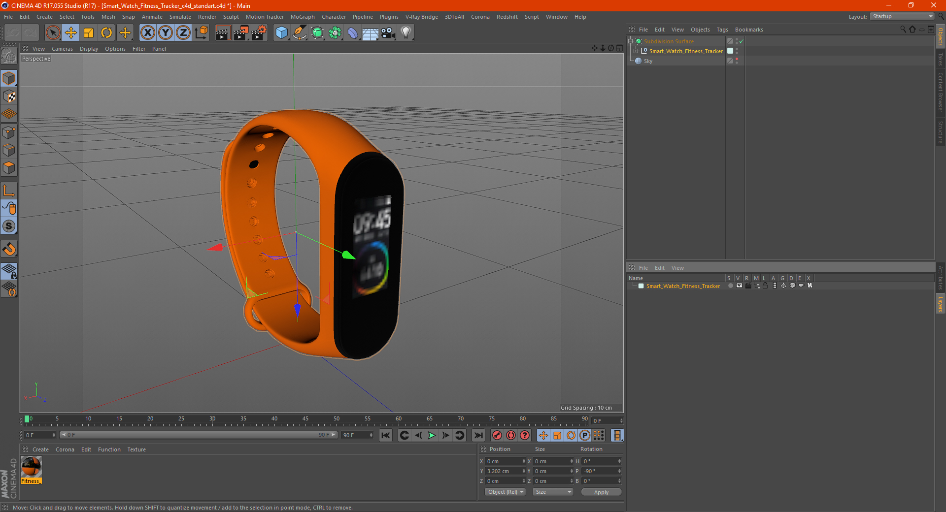 Smart Watch Fitness Tracker 3D