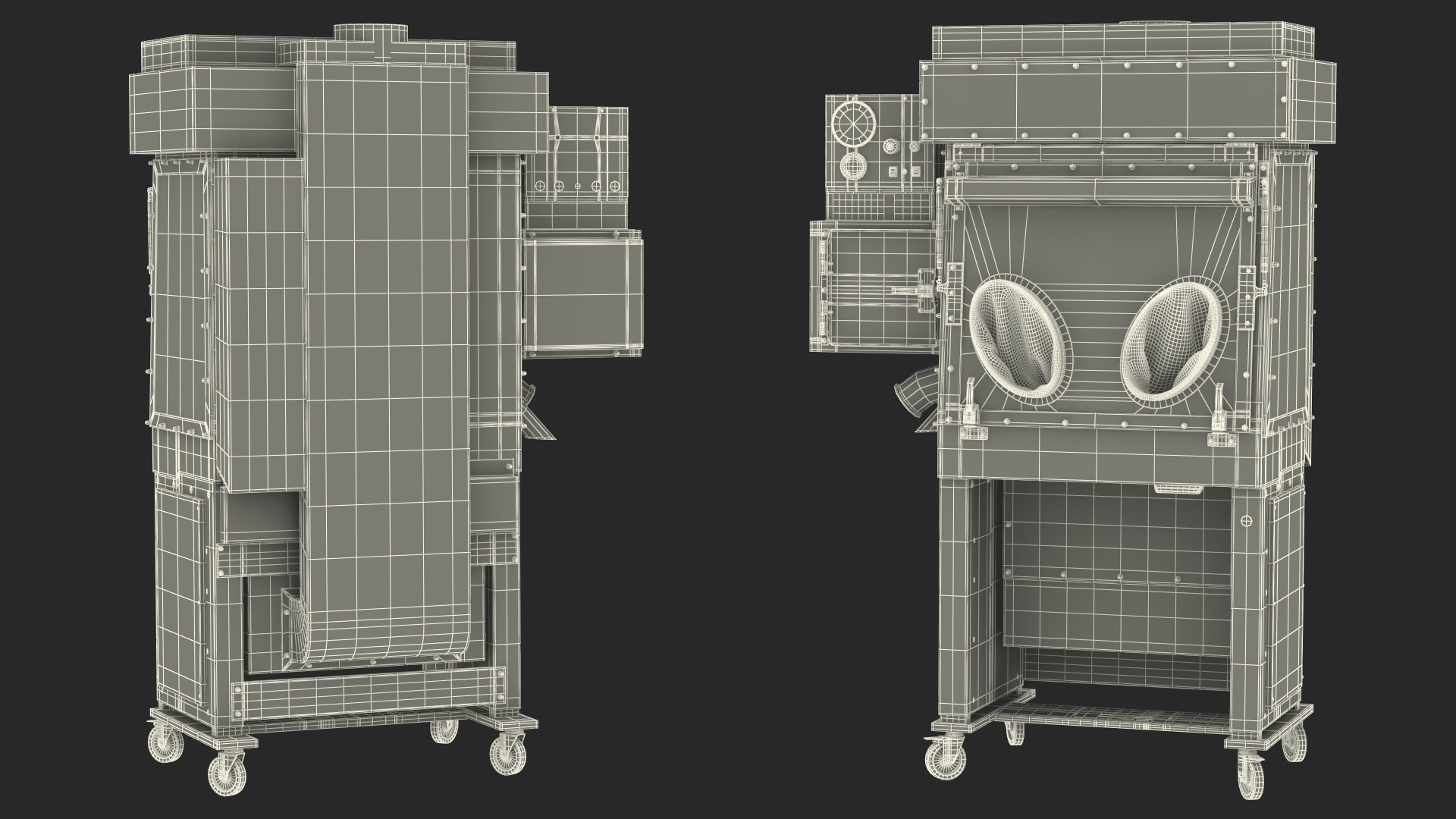 3D Laminar Flow Glovebox Sterile Isolator model