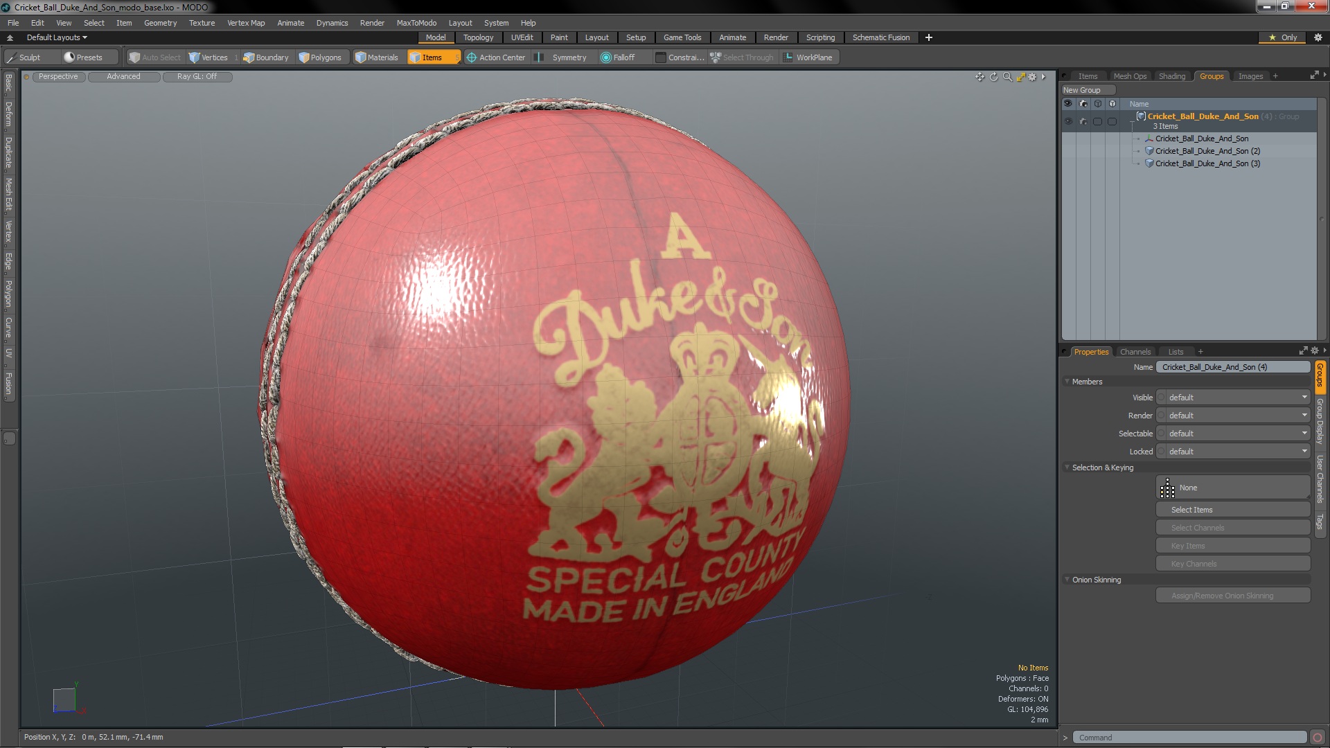 3D model Cricket Ball Duke And Son