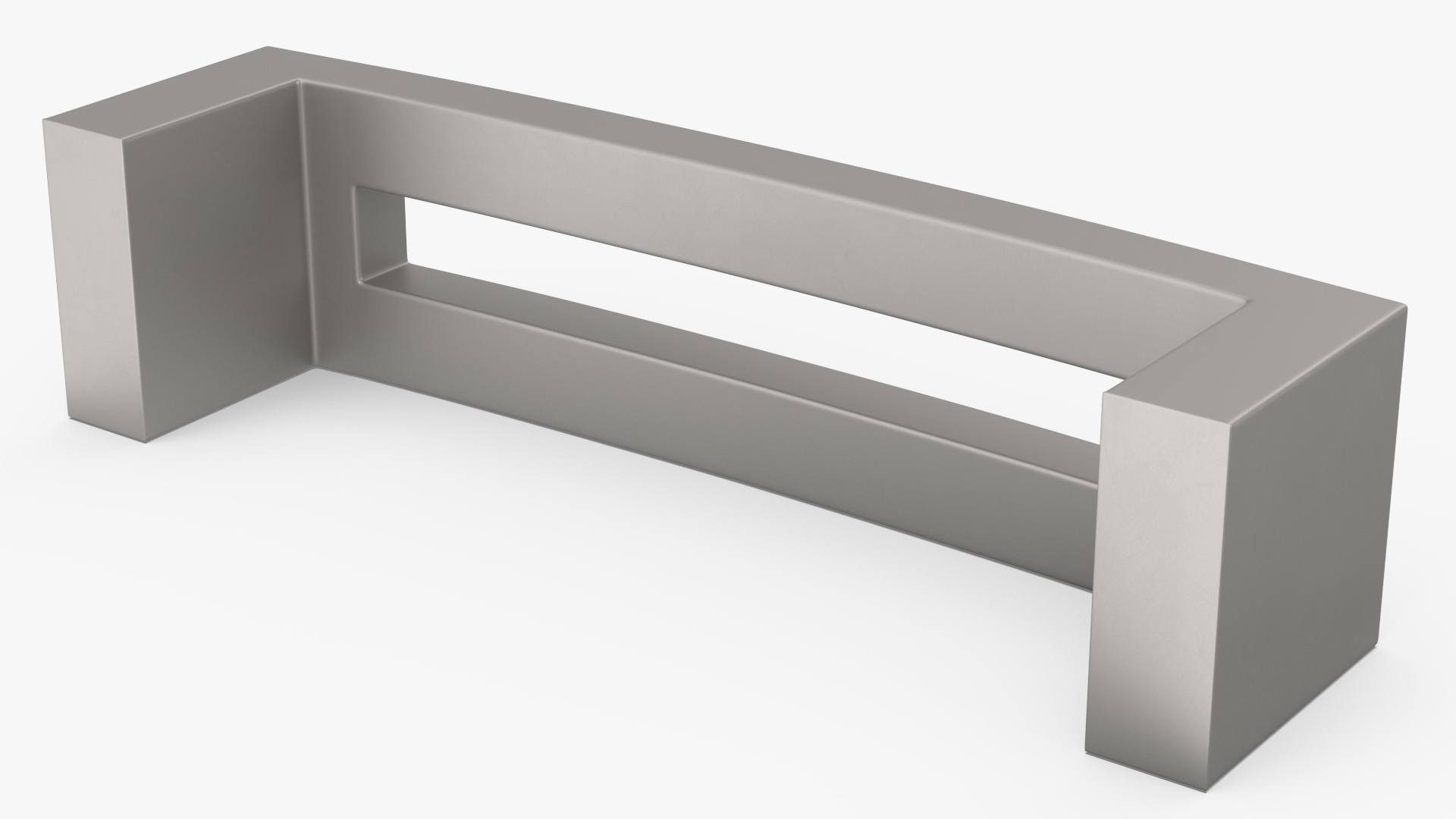 Kitchen Cabinet Handle Flat Silver 3D model