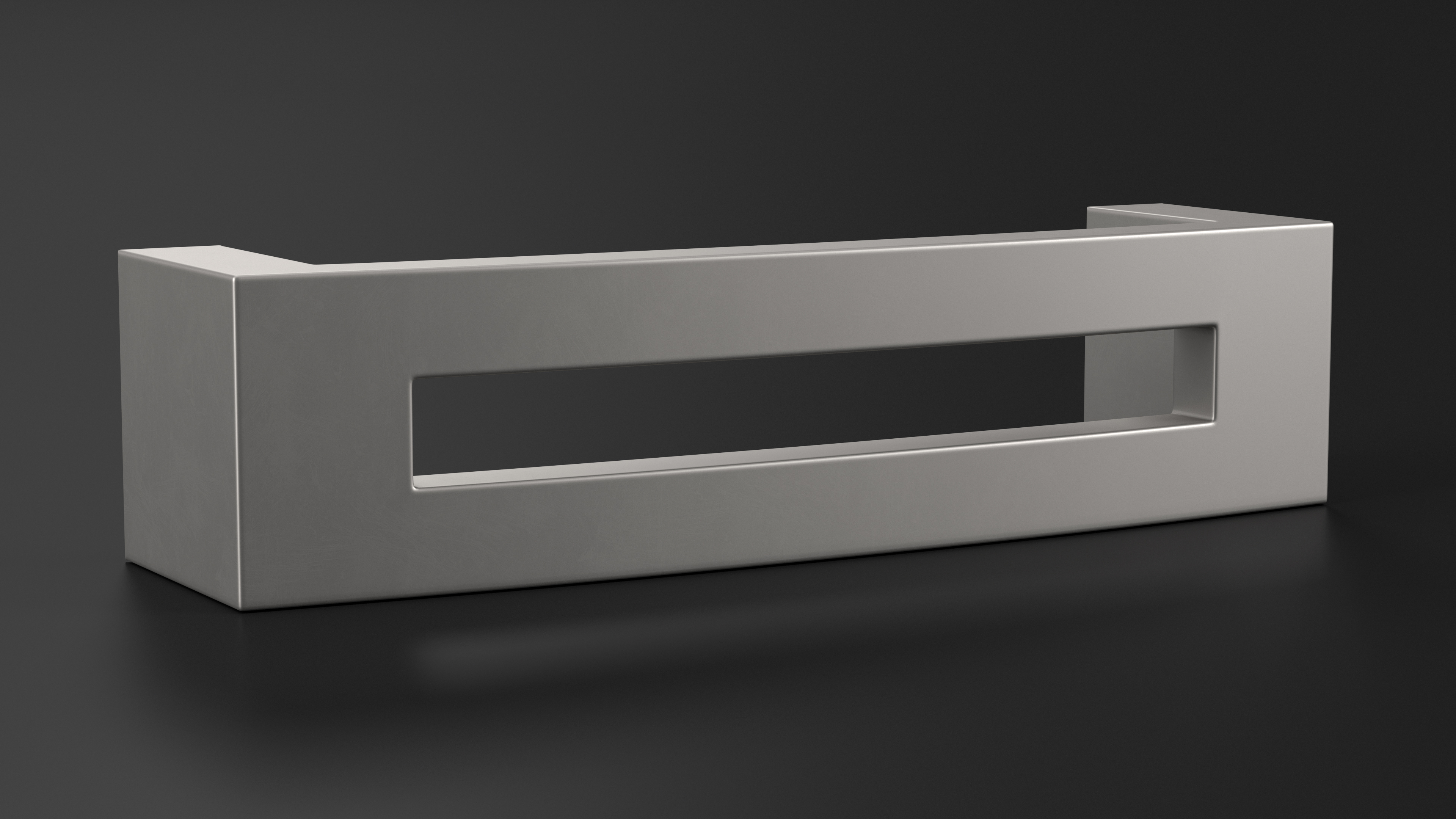Kitchen Cabinet Handle Flat Silver 3D model