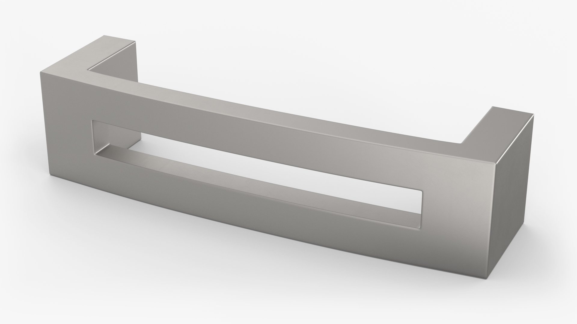 Kitchen Cabinet Handle Flat Silver 3D model