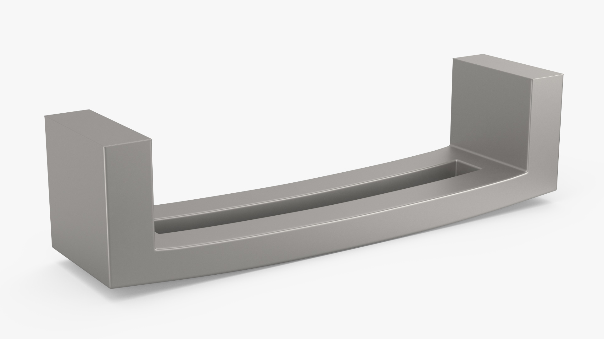 Kitchen Cabinet Handle Flat Silver 3D model