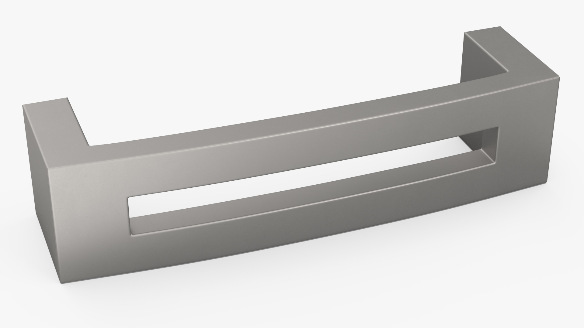 Kitchen Cabinet Handle Flat Silver 3D model