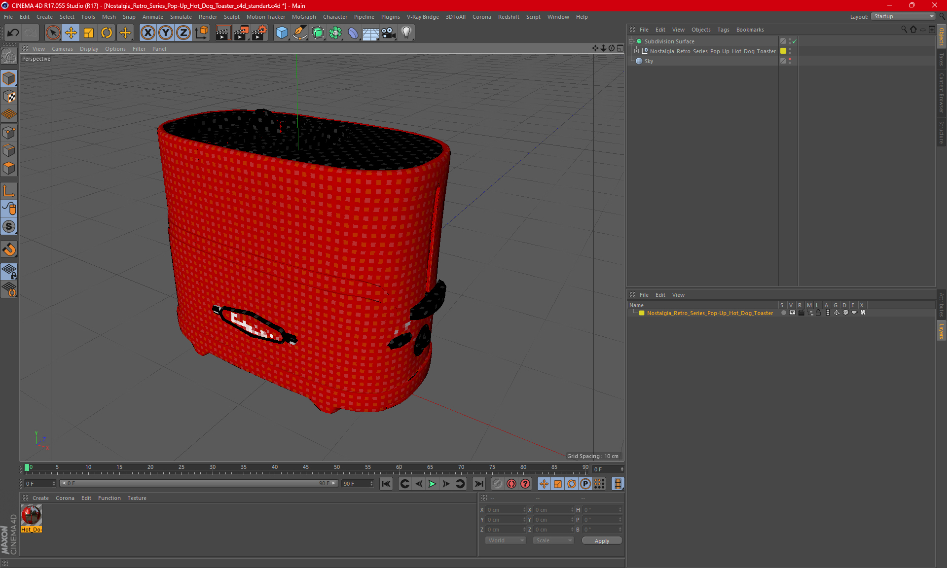 3D model Nostalgia Retro Series Pop-Up Hot Dog Toaster