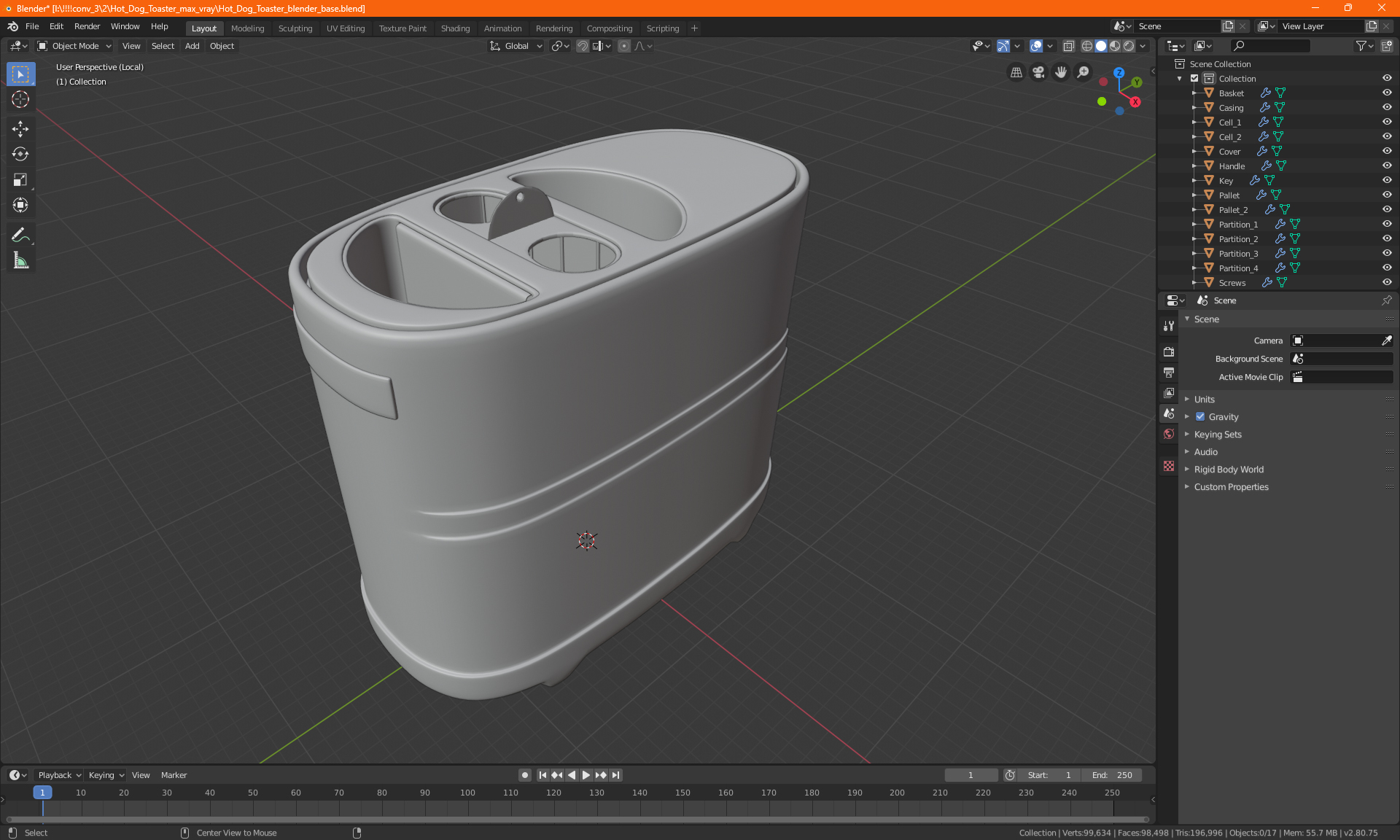 3D model Nostalgia Retro Series Pop-Up Hot Dog Toaster