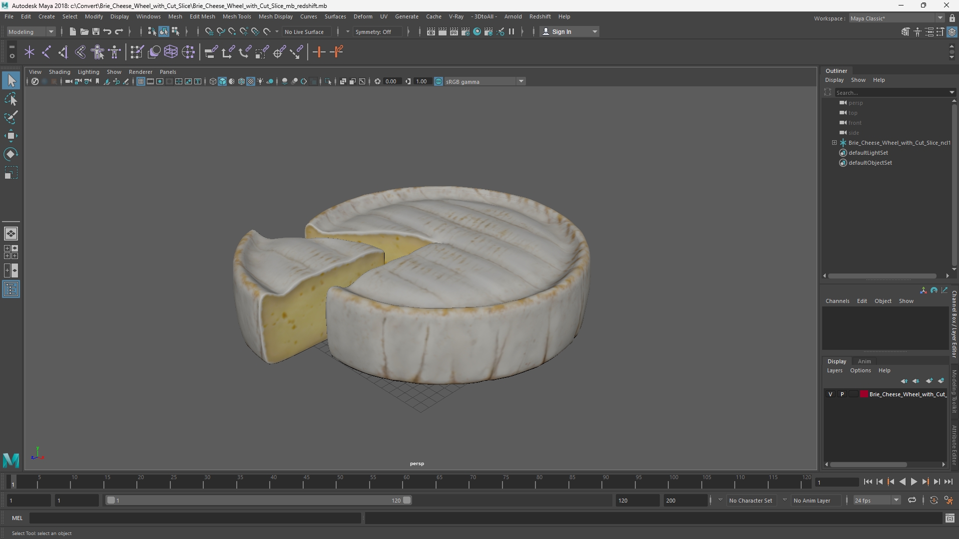 Brie Cheese Wheel with Cut Slice, view 10