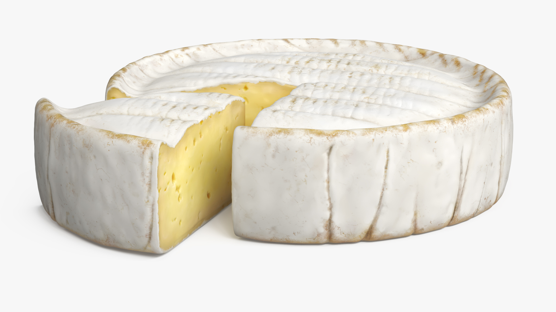 Brie Cheese Wheel with Cut Slice, view 4