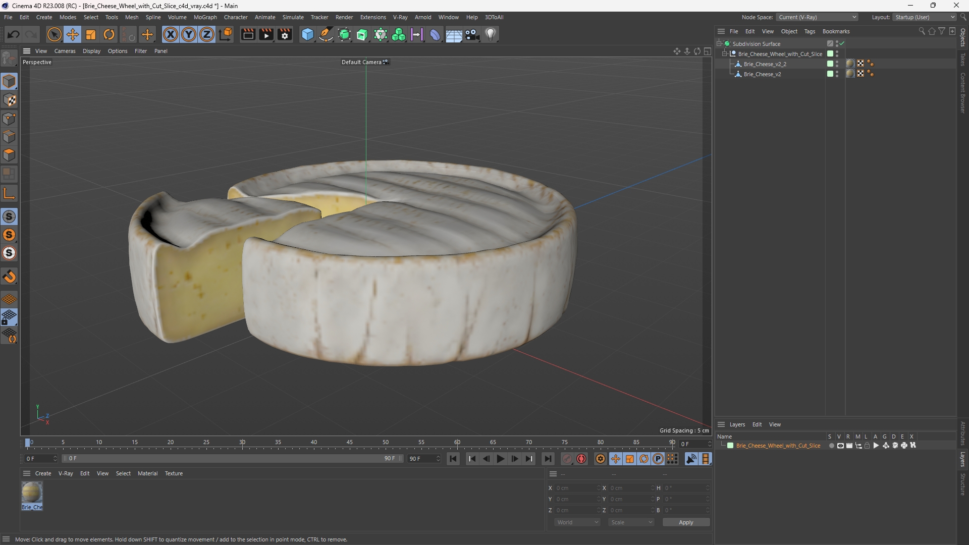 Brie Cheese Wheel with Cut Slice, view 11
