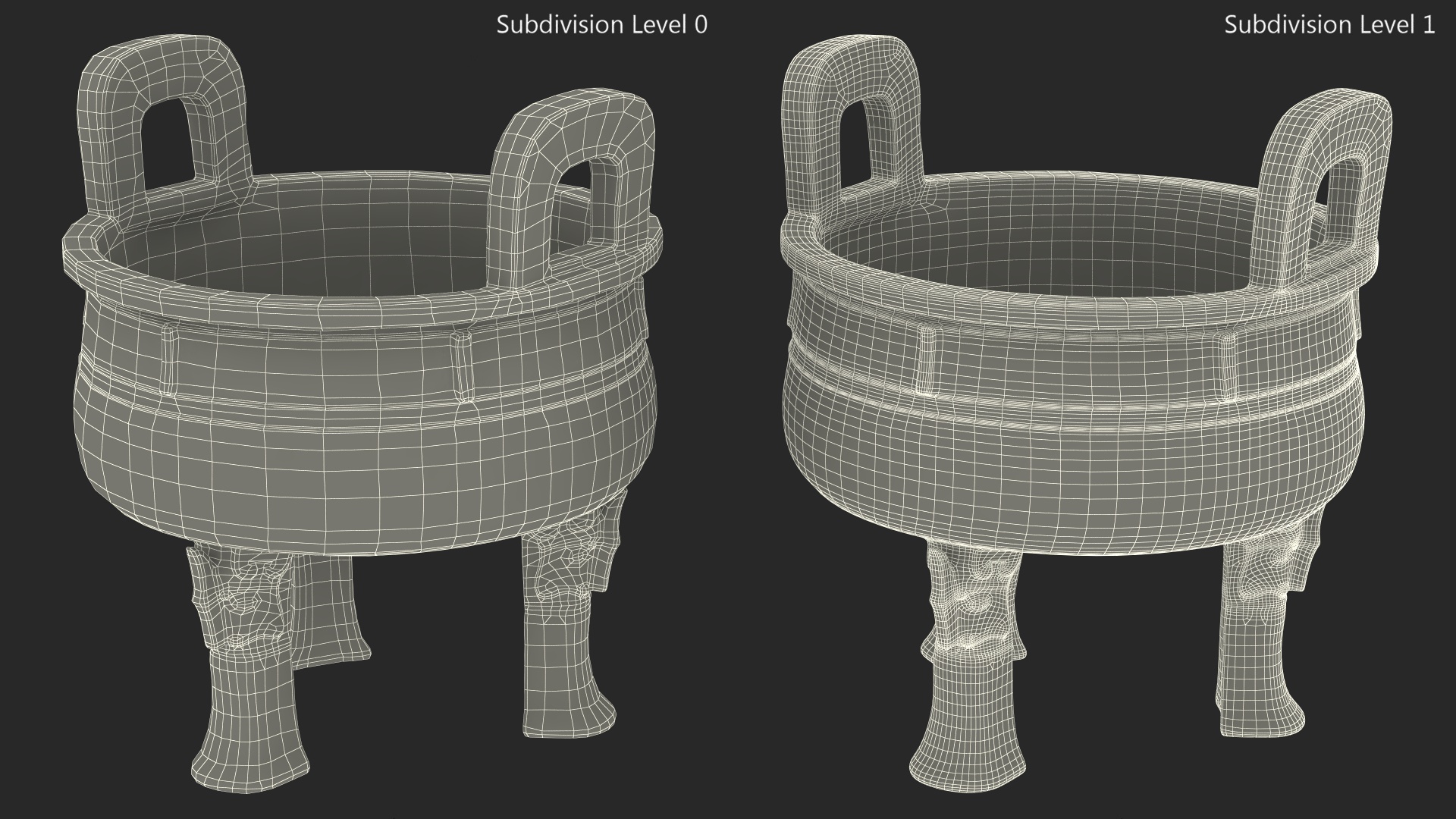 Antique Chinese Cauldron for 3D Print 3D
