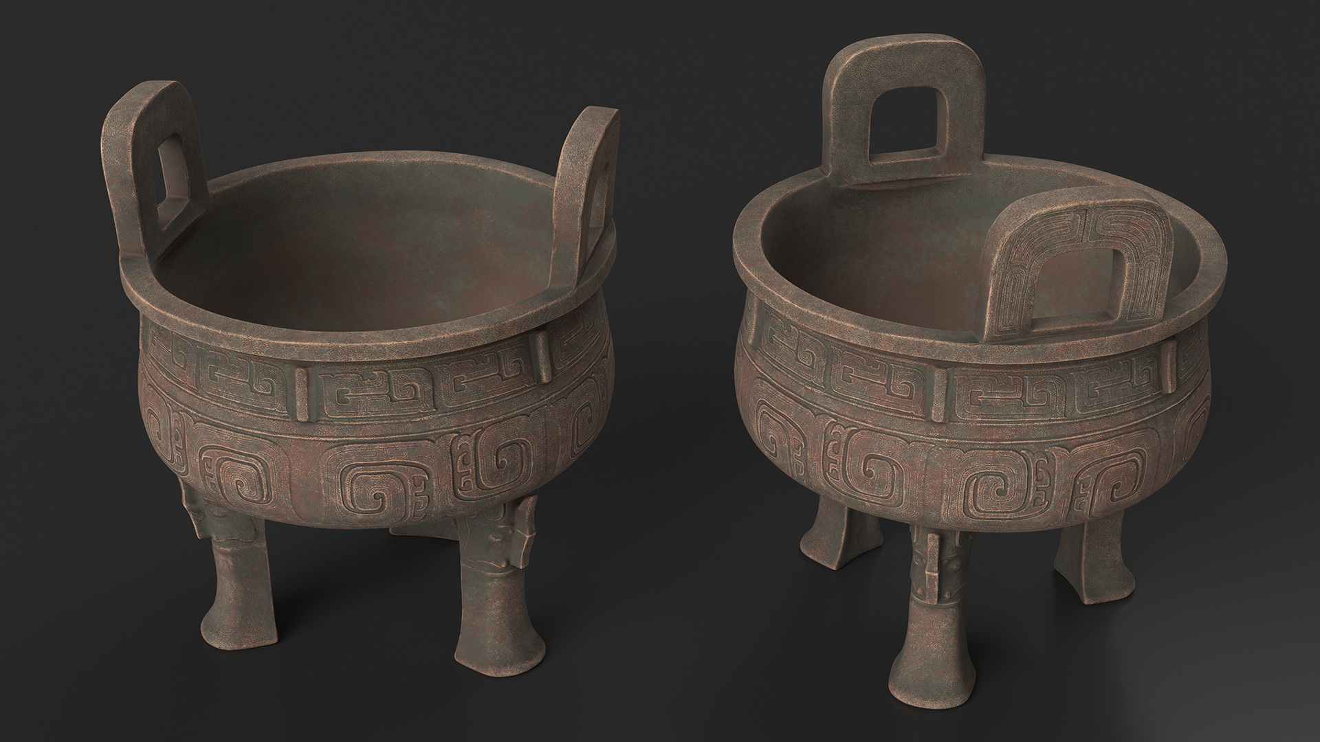 Antique Chinese Cauldron for 3D Print 3D