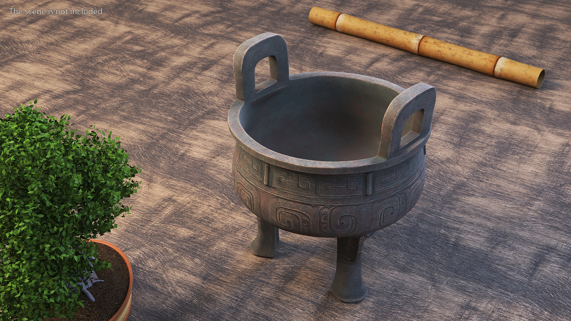 Antique Chinese Cauldron for 3D Print 3D