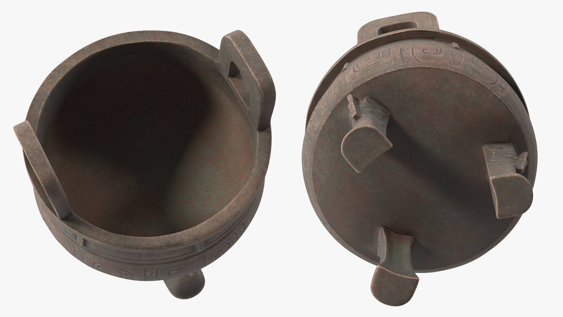 Antique Chinese Cauldron for 3D Print 3D
