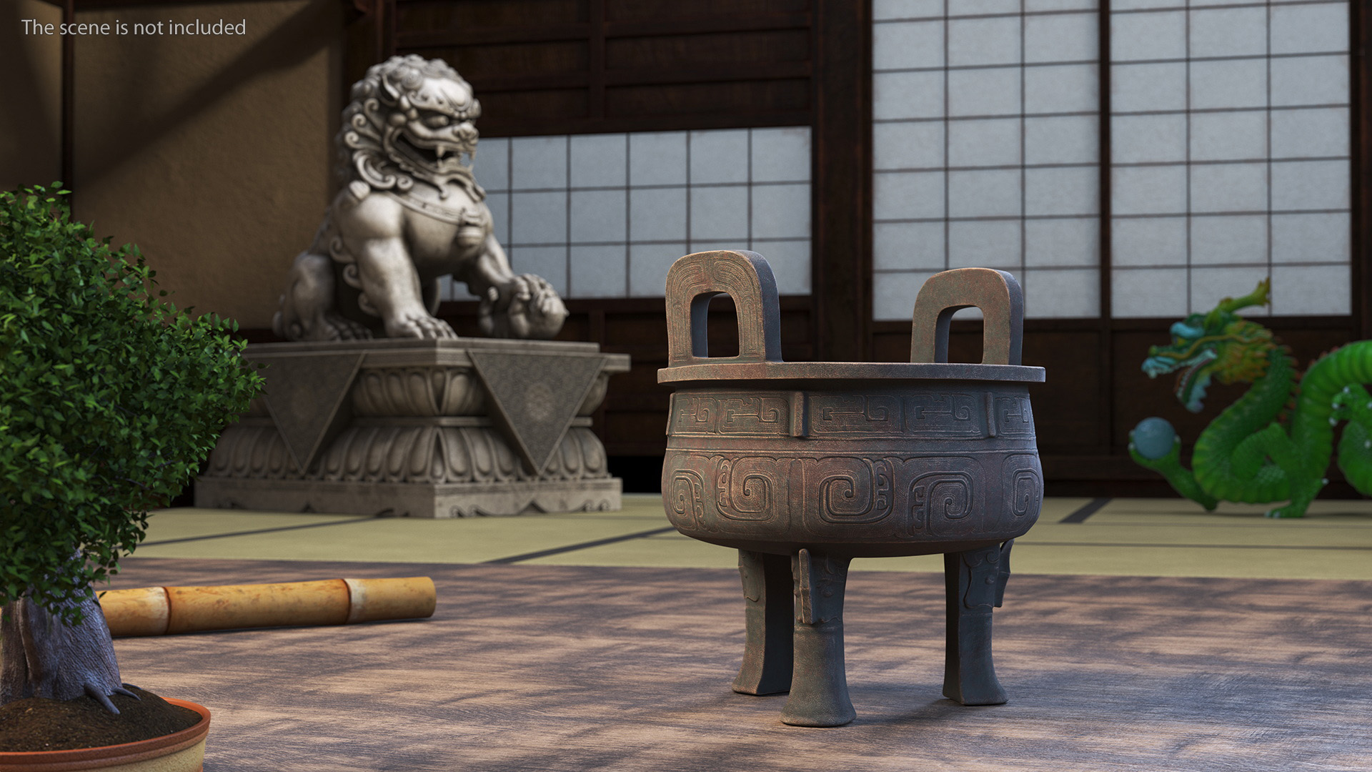 Antique Chinese Cauldron for 3D Print 3D