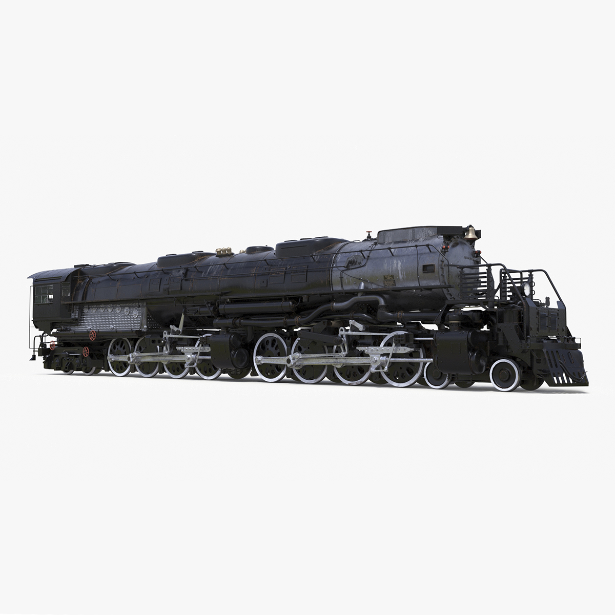 3D Worn Locomotive Rigged for Maya