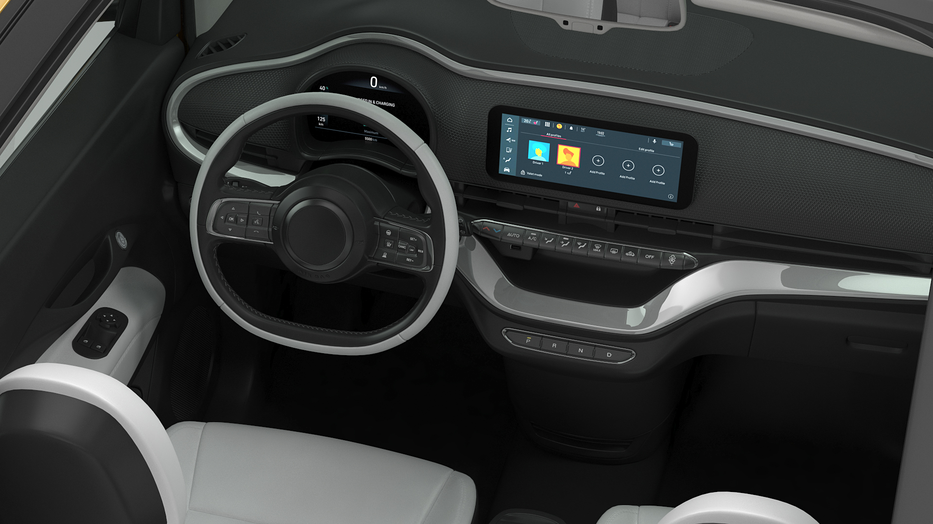 EV Cabriolet Rigged 3D model