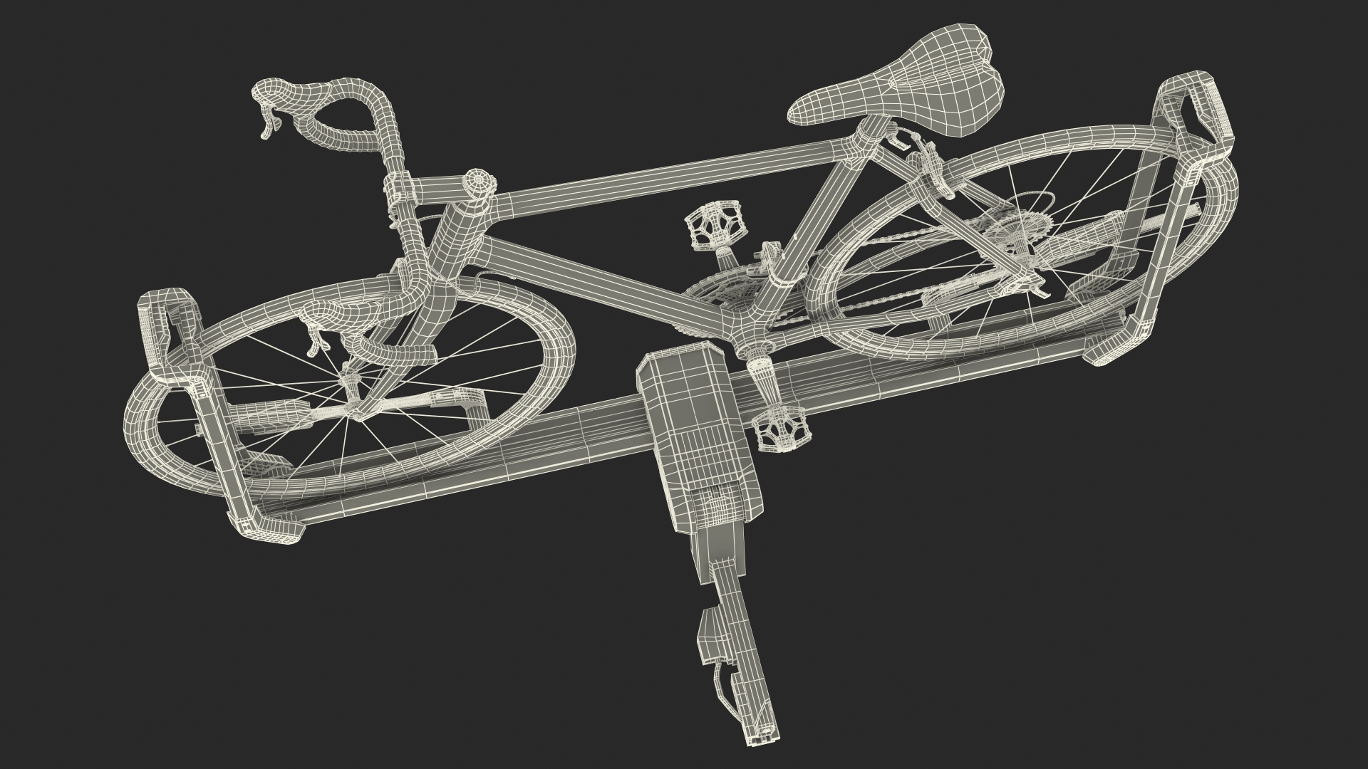 3D model Thule Helium Aluminum Platform with Road Bike