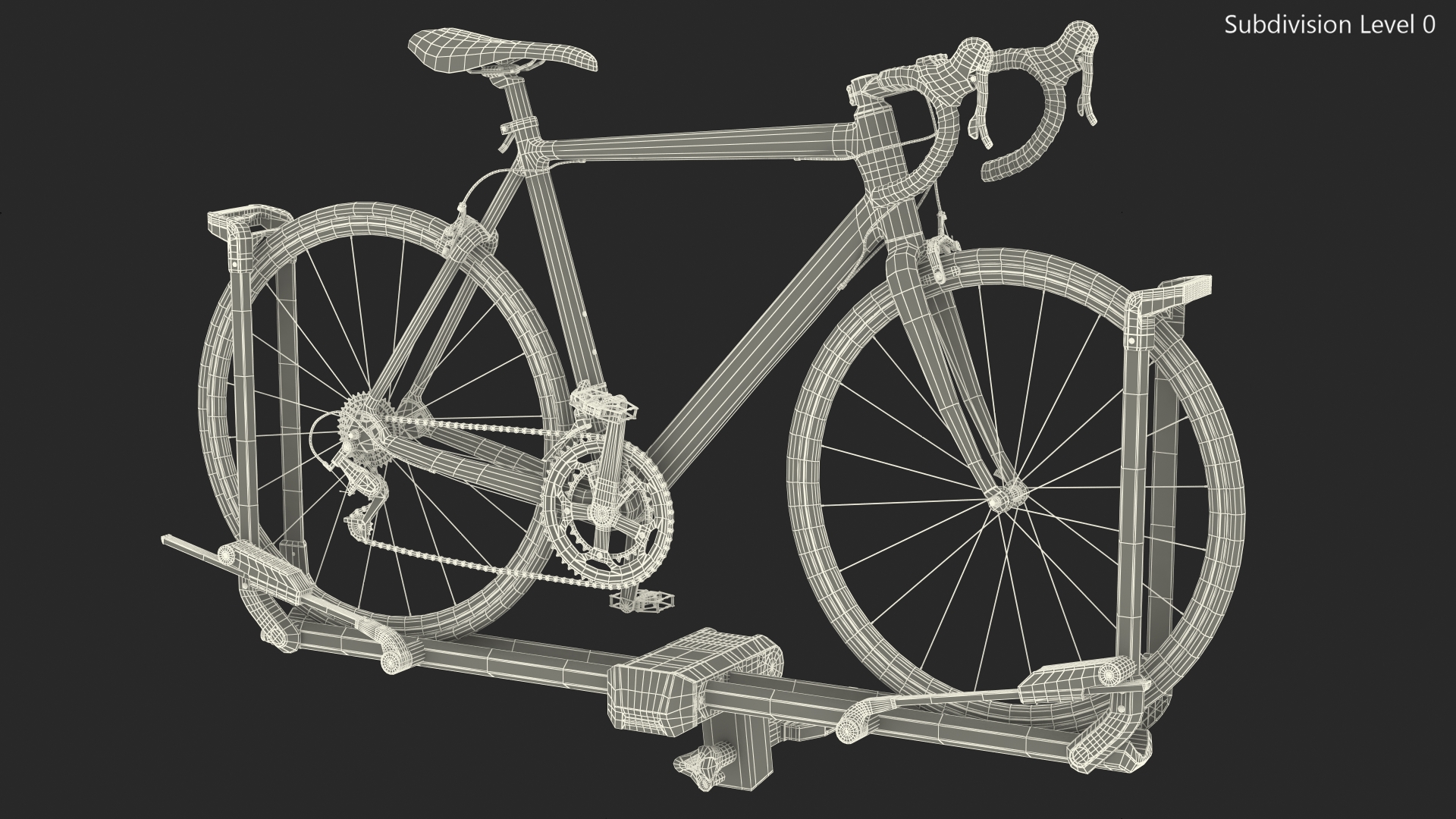 3D model Thule Helium Aluminum Platform with Road Bike