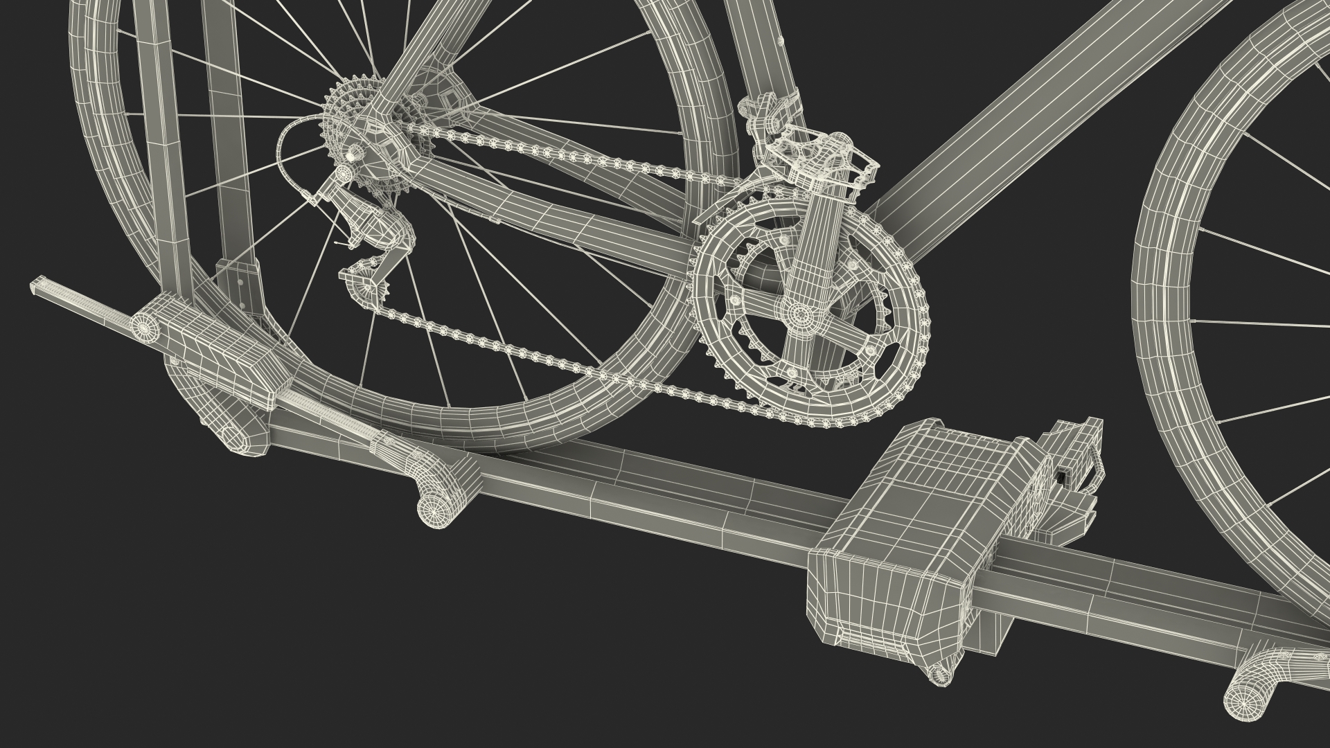 3D model Thule Helium Aluminum Platform with Road Bike