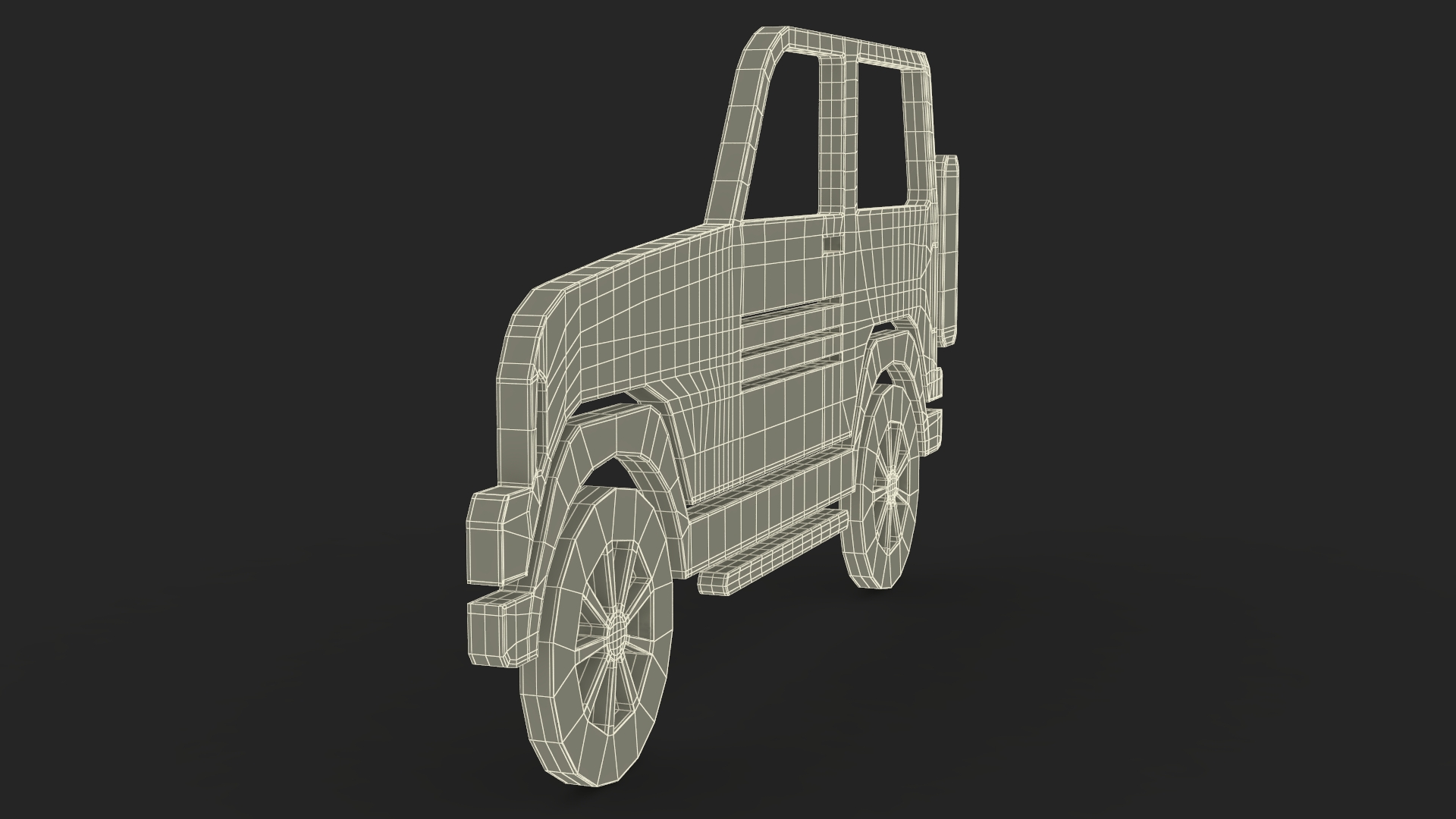 3D Car 4WD Silhouette model