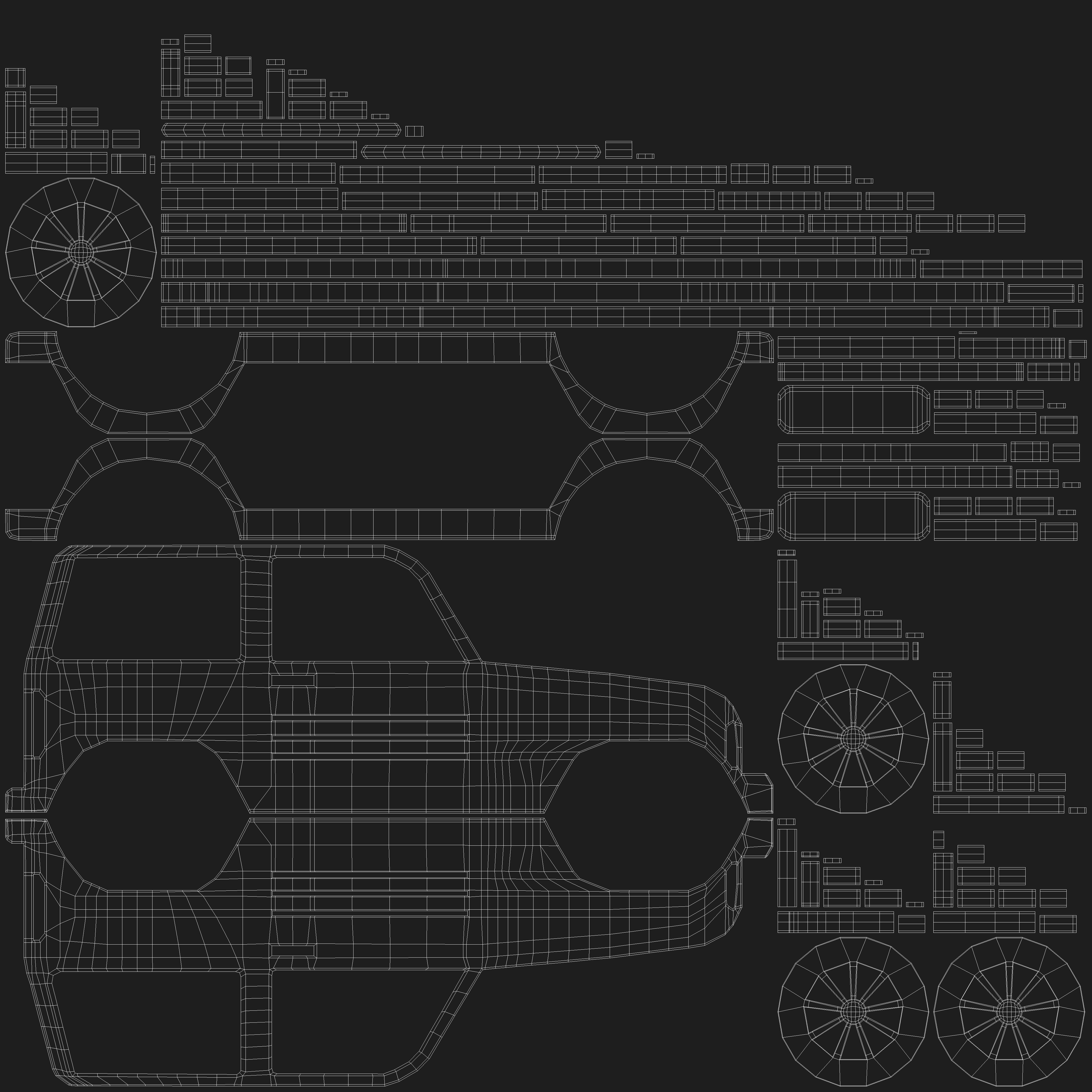 3D Car 4WD Silhouette model