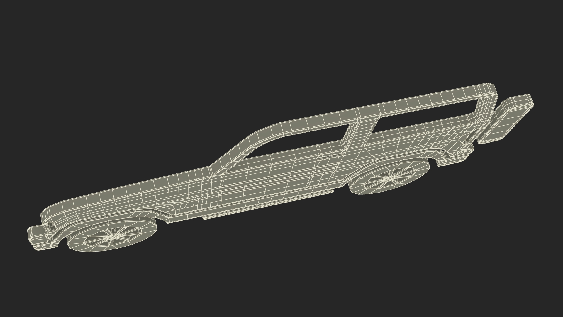 3D Car 4WD Silhouette model