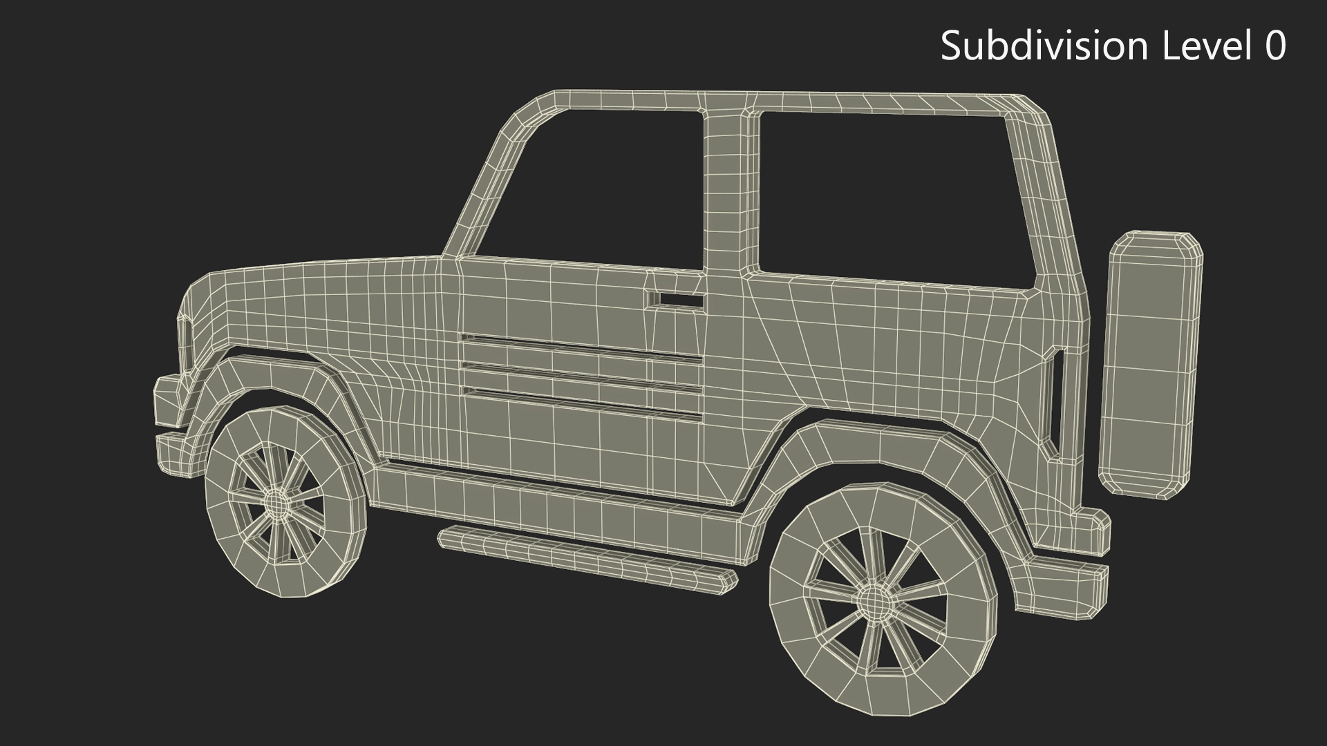 3D Car 4WD Silhouette model