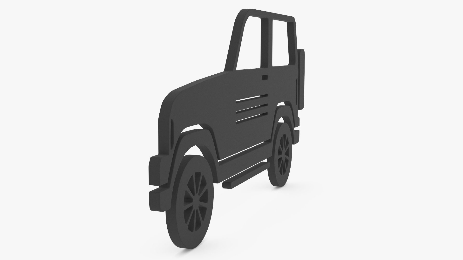 3D Car 4WD Silhouette model