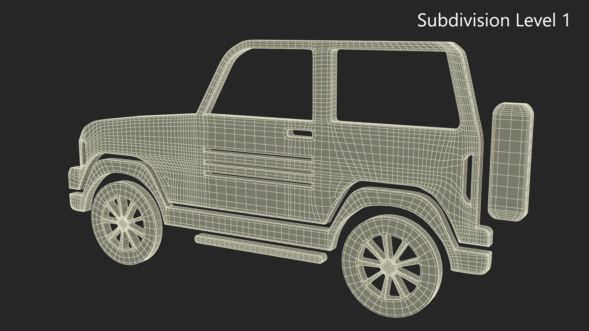 3D Car 4WD Silhouette model