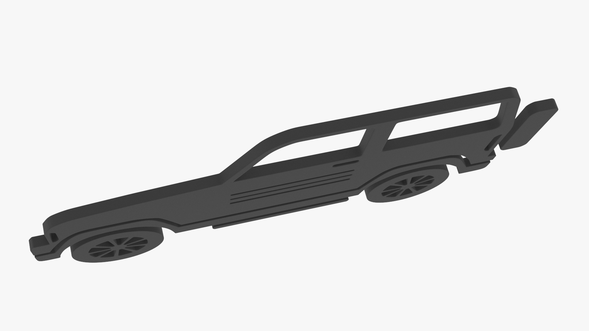 3D Car 4WD Silhouette model