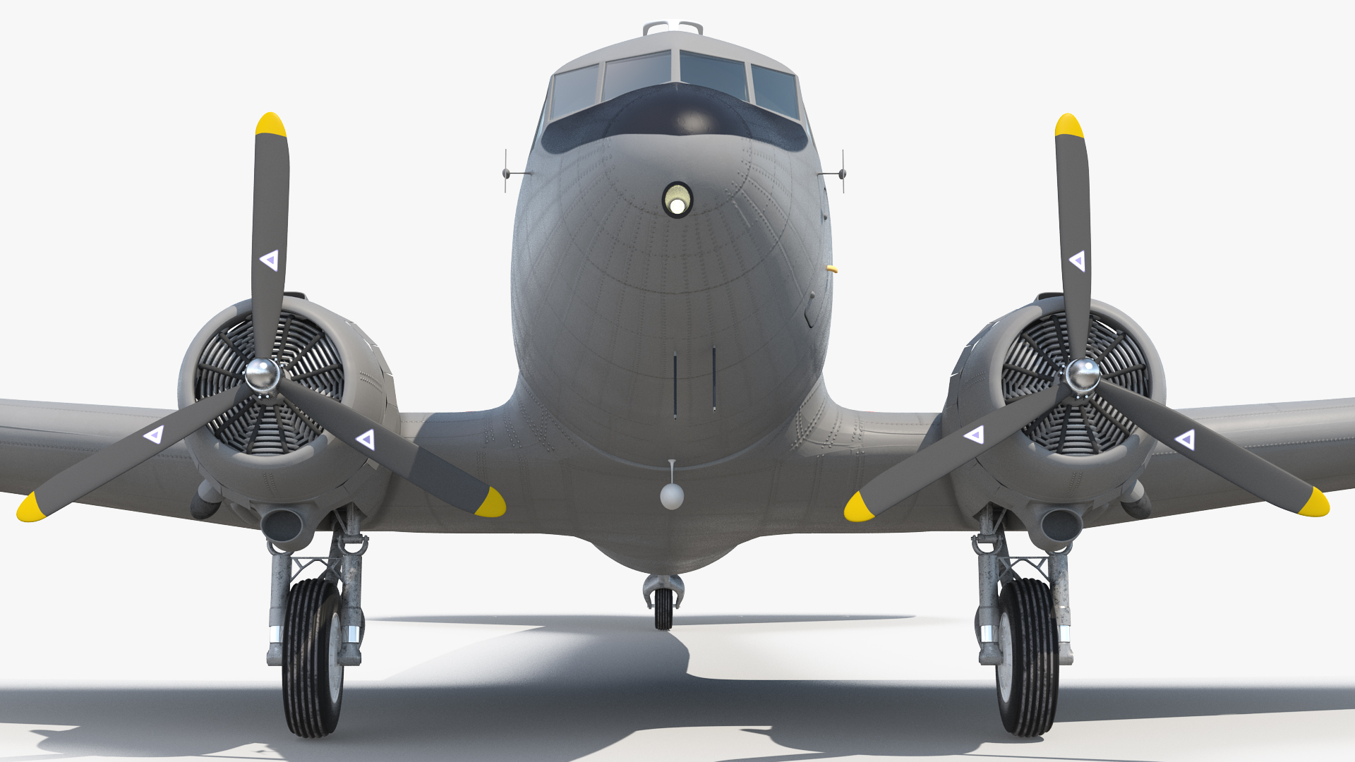 3D Vintage Transport Airplane Generic Rigged